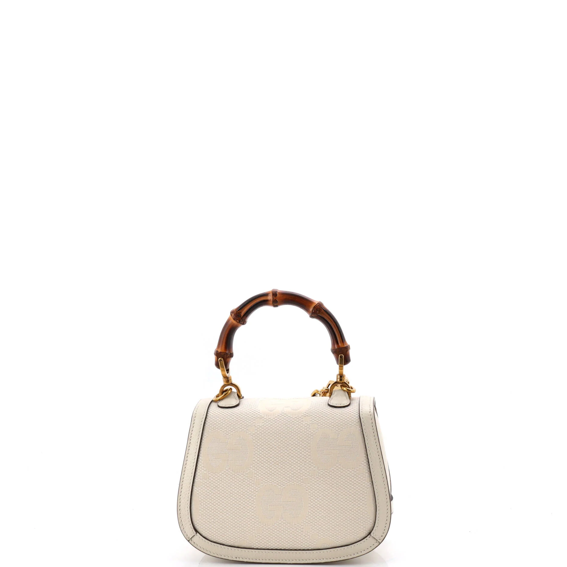 Bamboo 1947 Top Handle Bag Jumbo GG Canvas Mini - Image 3