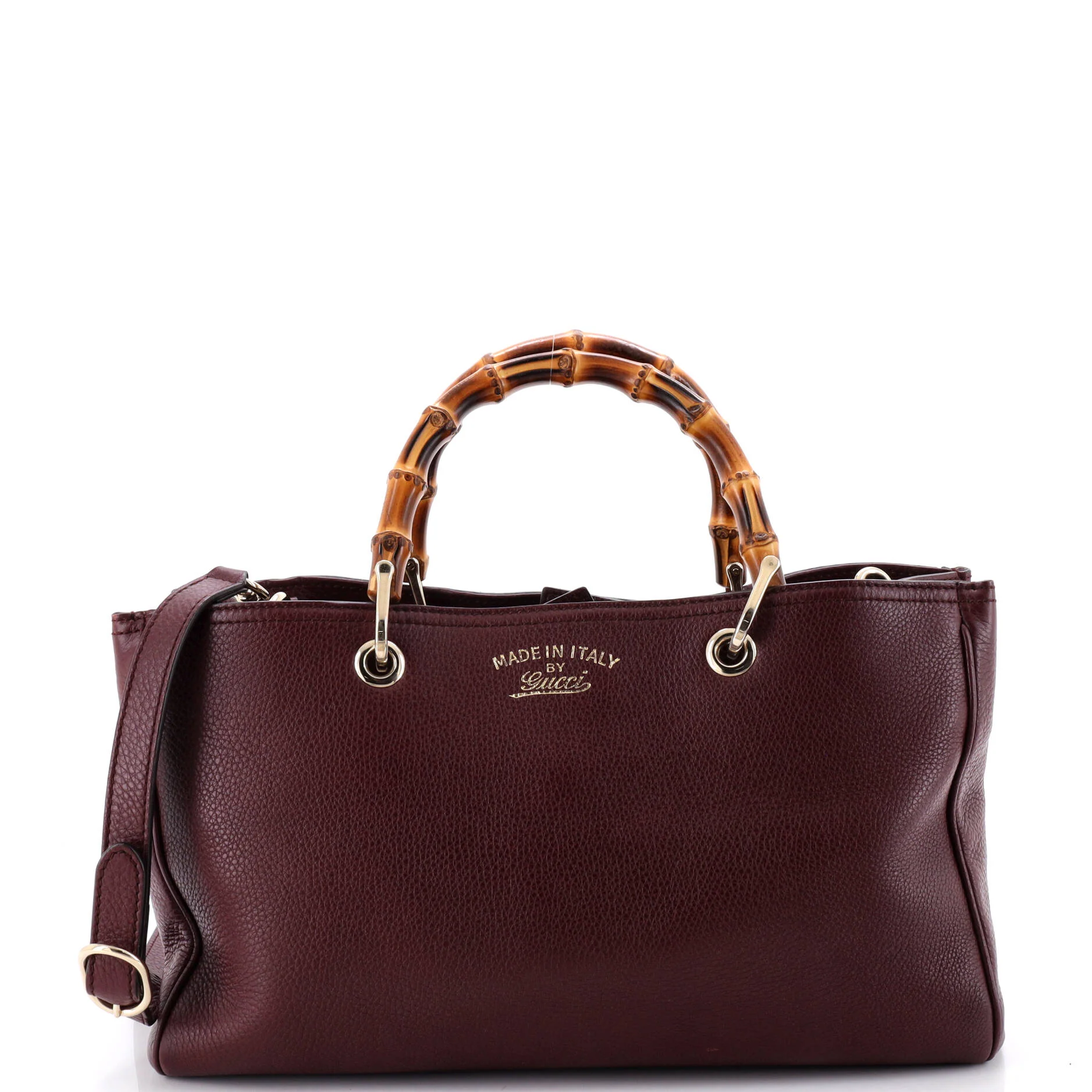 Bamboo Shopper Tote Leather Medium