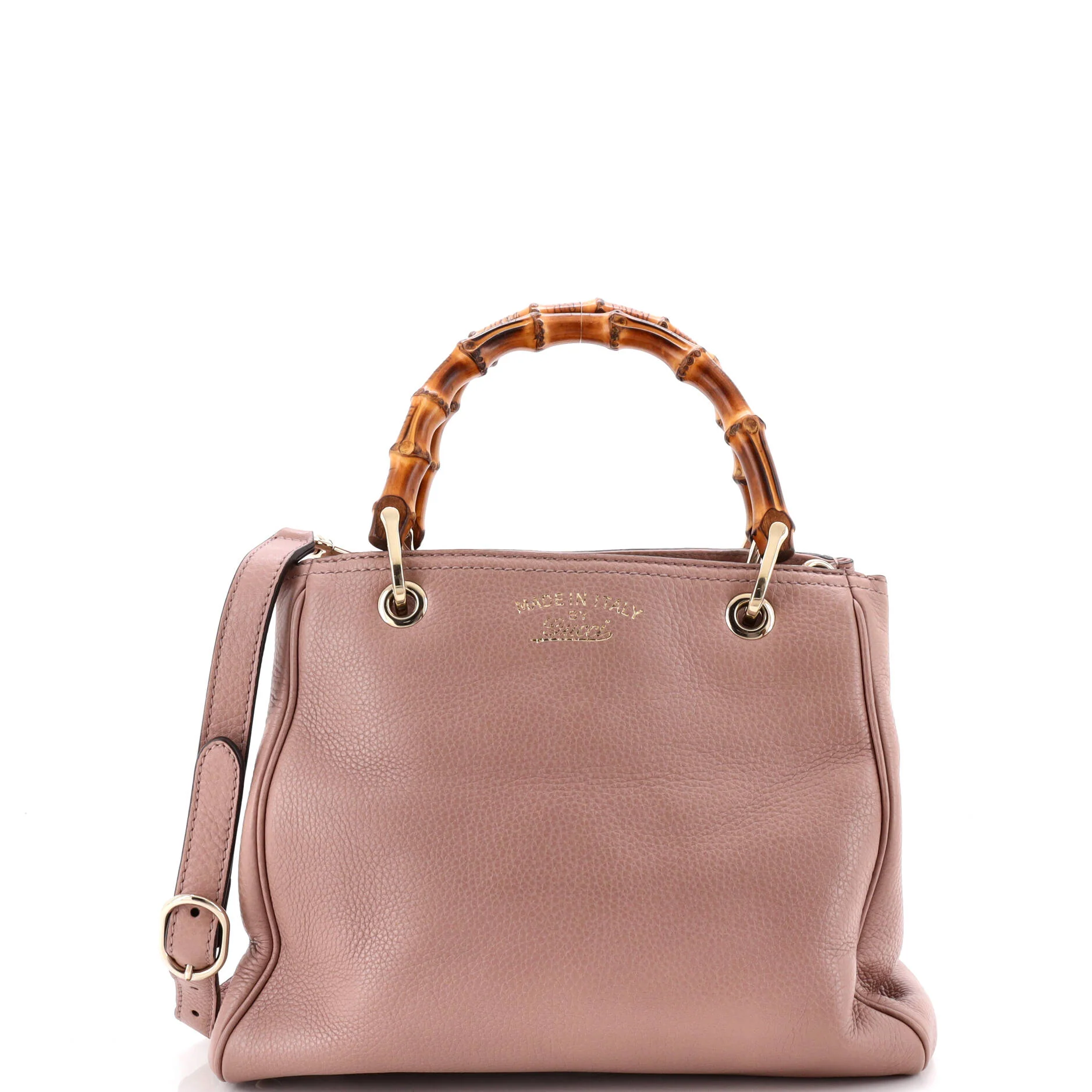 Bamboo Shopper Tote Leather Small