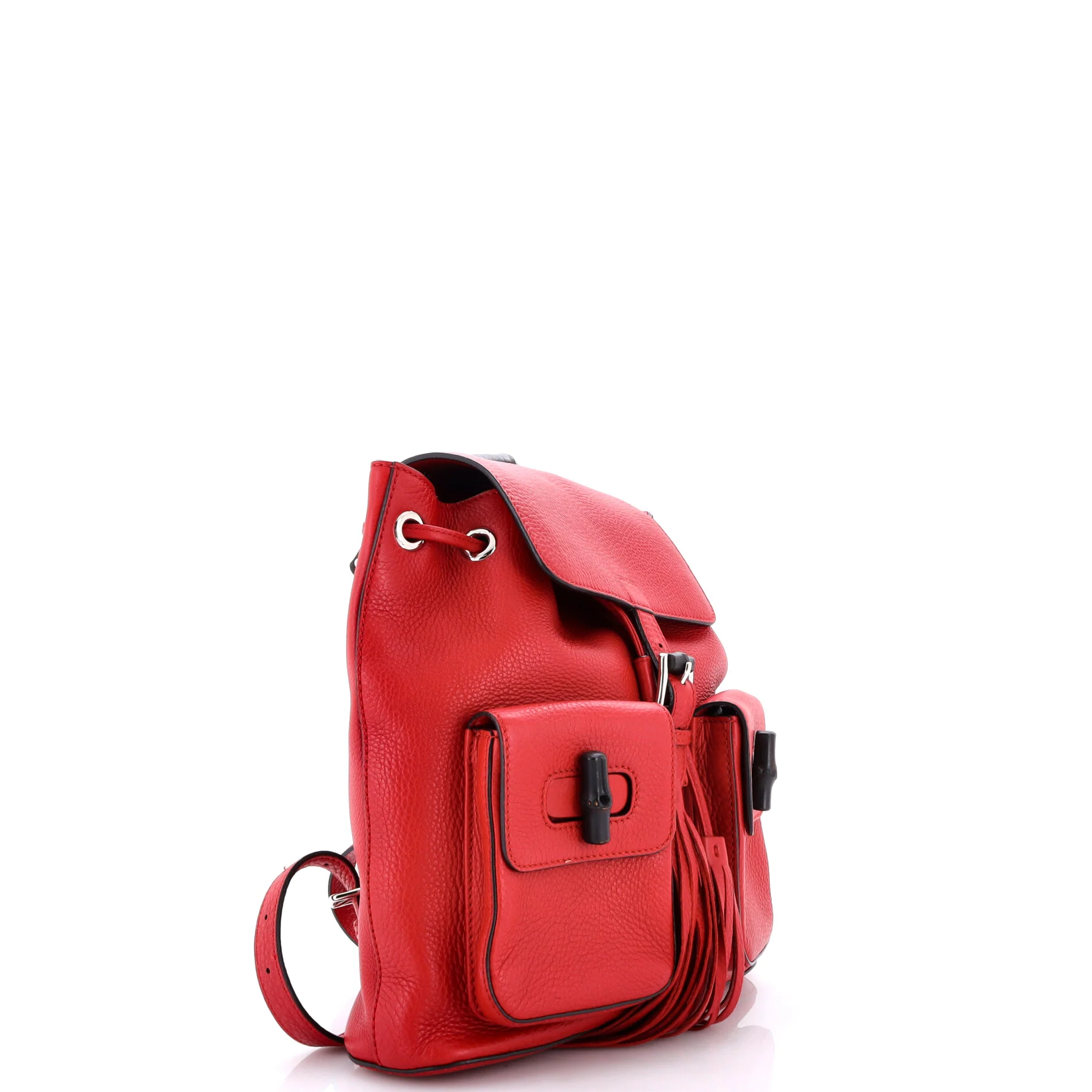Bamboo Tassel Backpack Leather Medium - Image 2