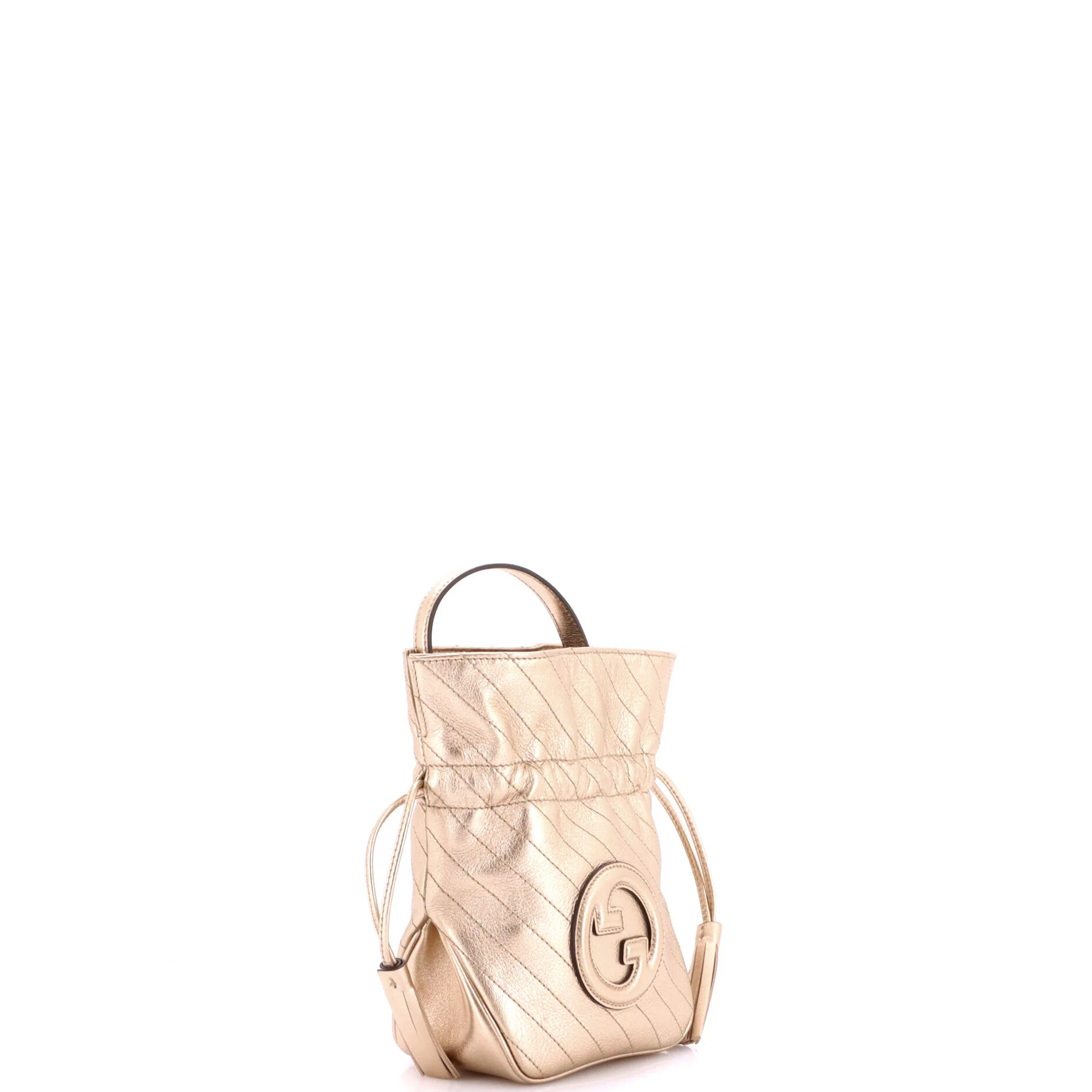 Blondie NM Bucket Bag Diagonal Quilted Leather Mini - Image 2