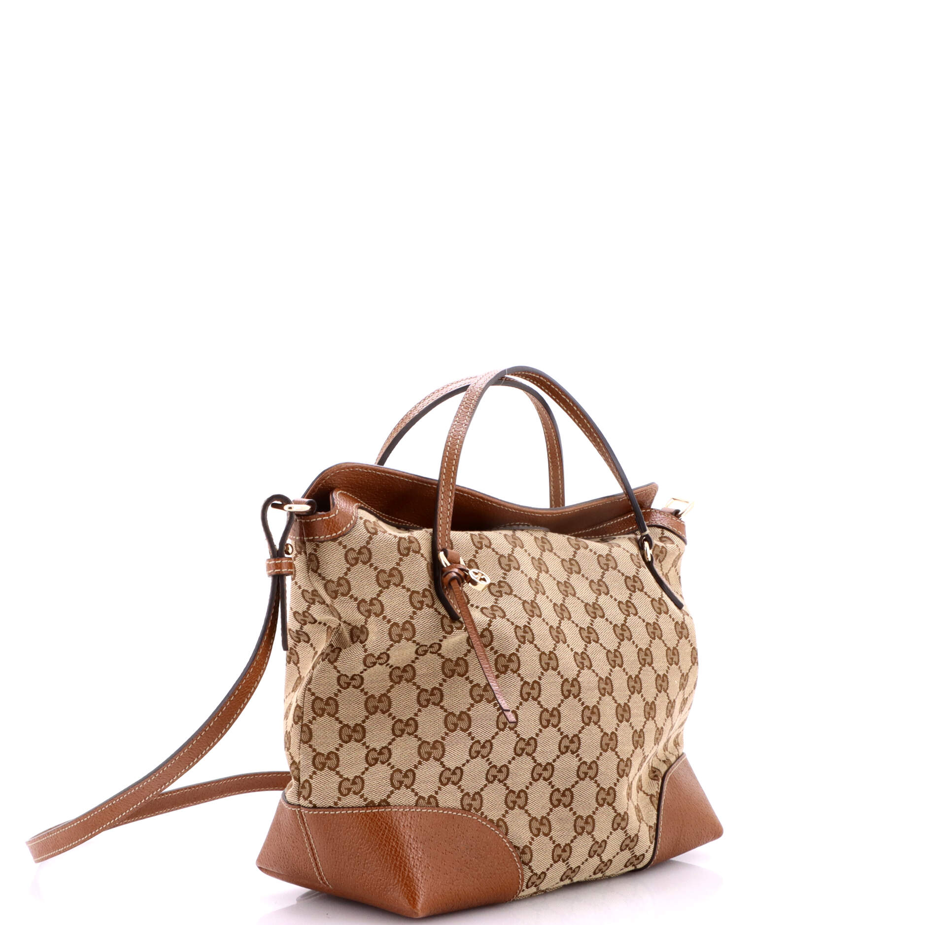 Bree Convertible Top Handle Bag GG Canvas with Leather Medium - Image 2