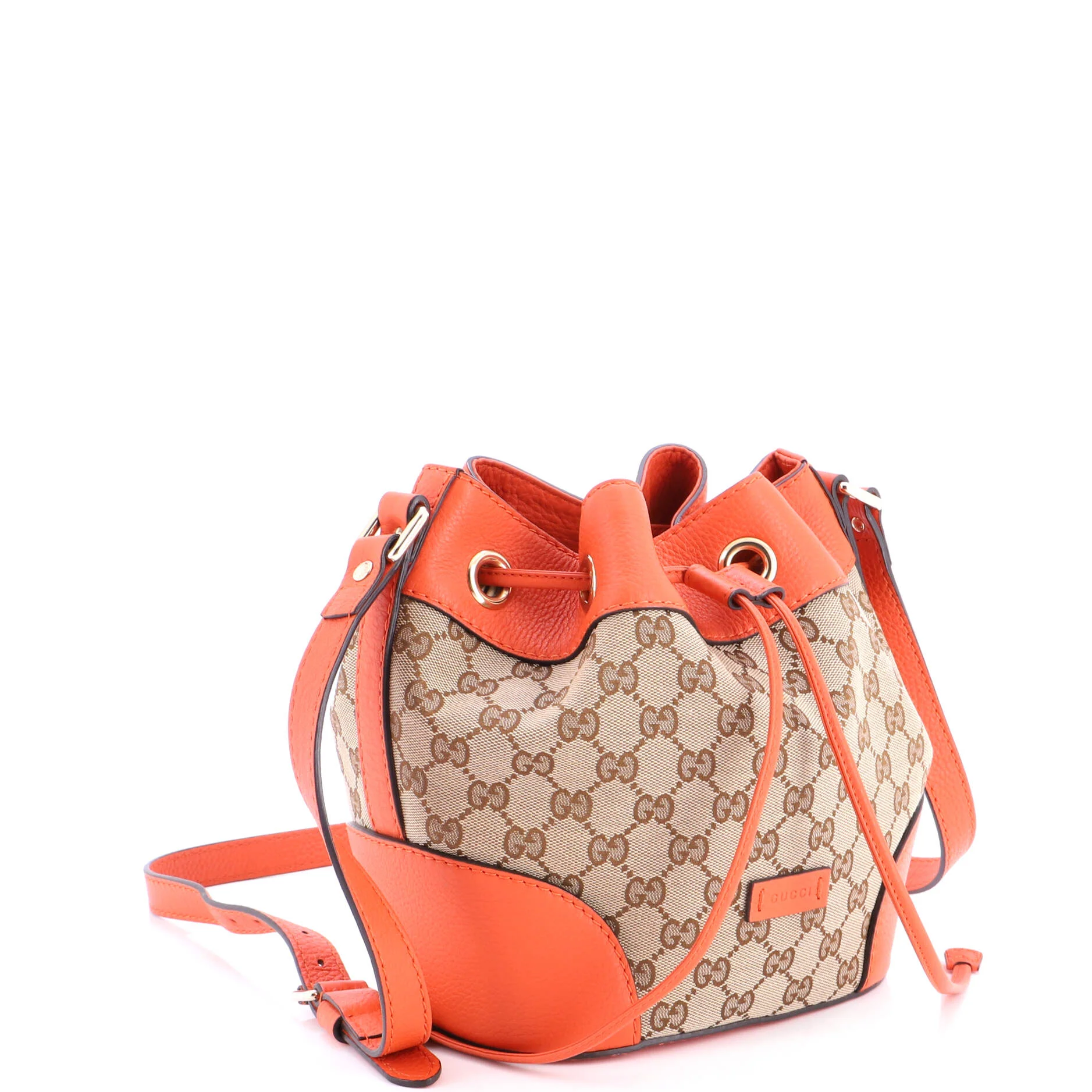 Classic Bucket Bag GG Canvas with Leather Small - Image 2