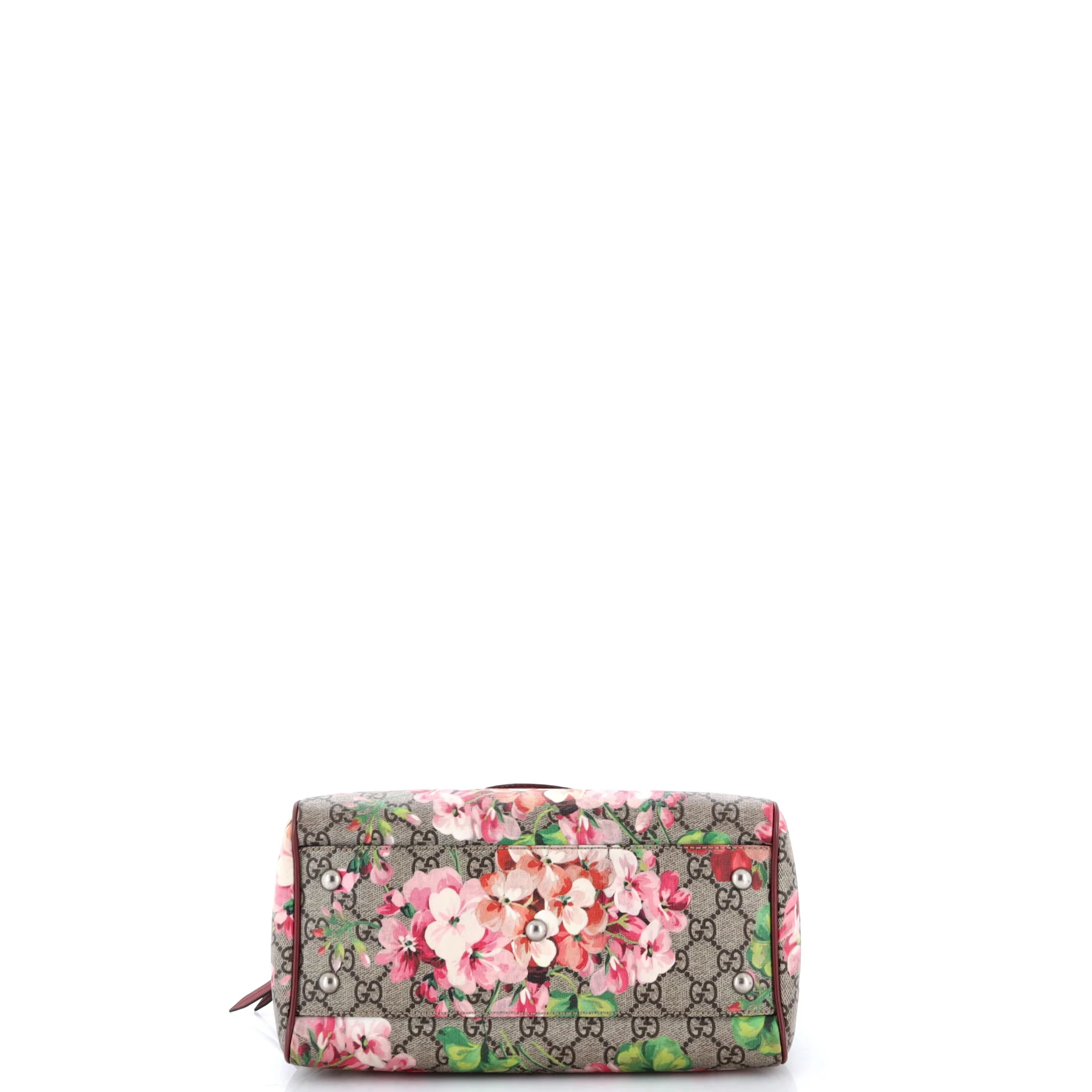 Convertible Boston Bag Blooms Print GG Coated Canvas Small - Image 4