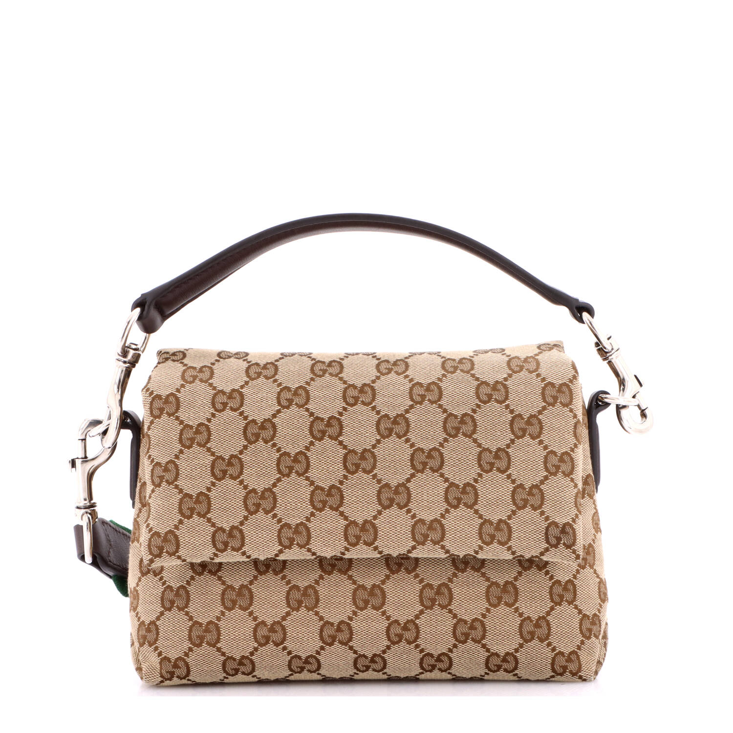 Convertible Flap Crossbody Bag GG Canvas Small