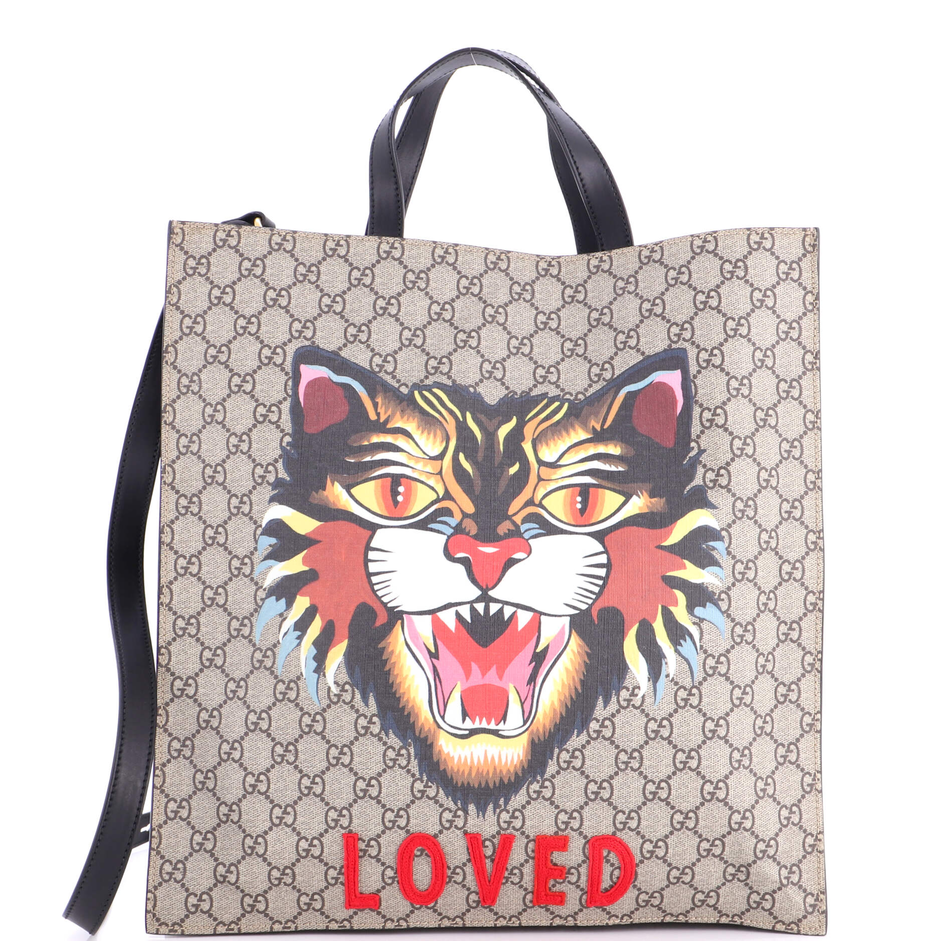 Convertible Soft Open Tote Printed GG Coated Canvas Tall
