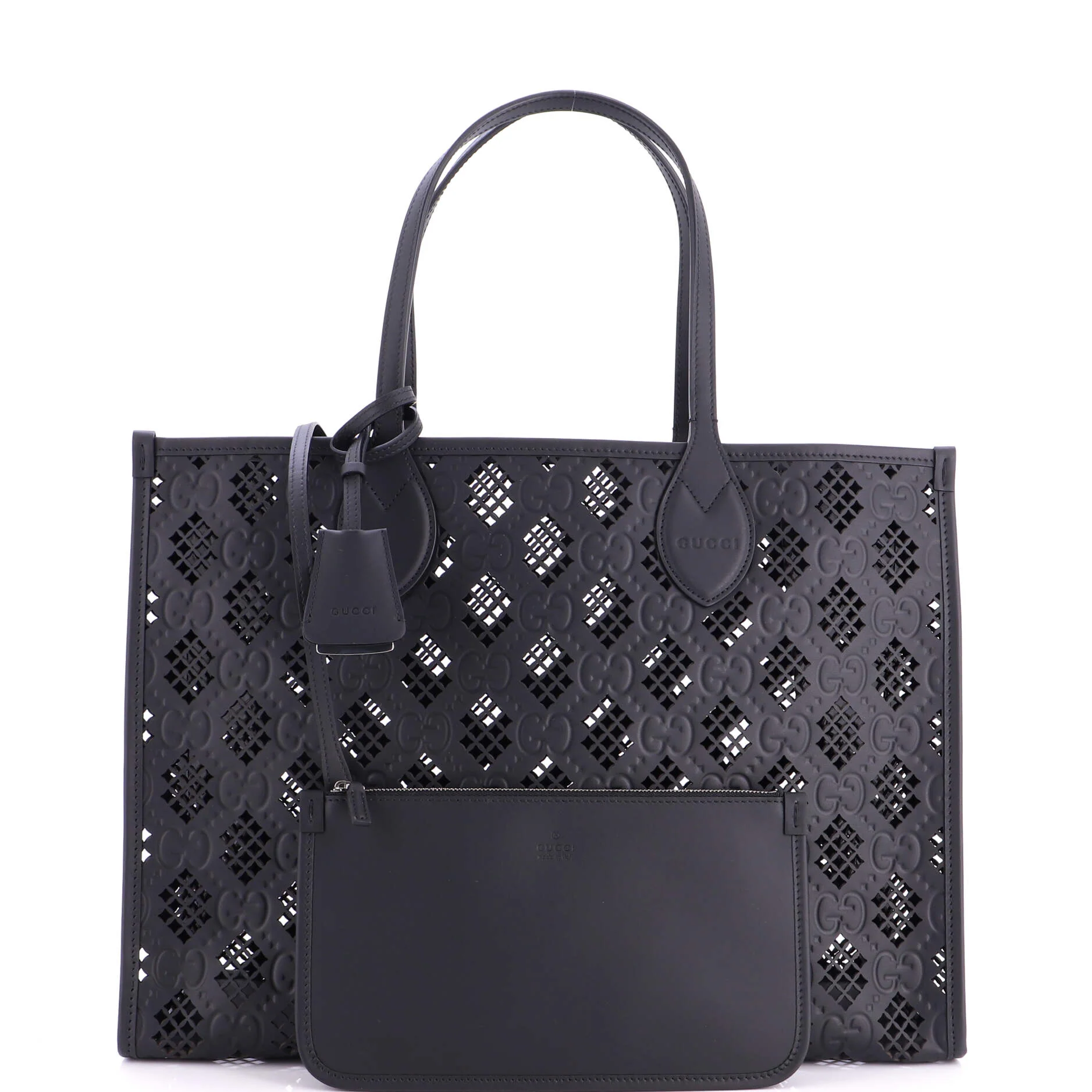 Convertible Tote GG Debossed Laser Cut Leather Medium - Image 3