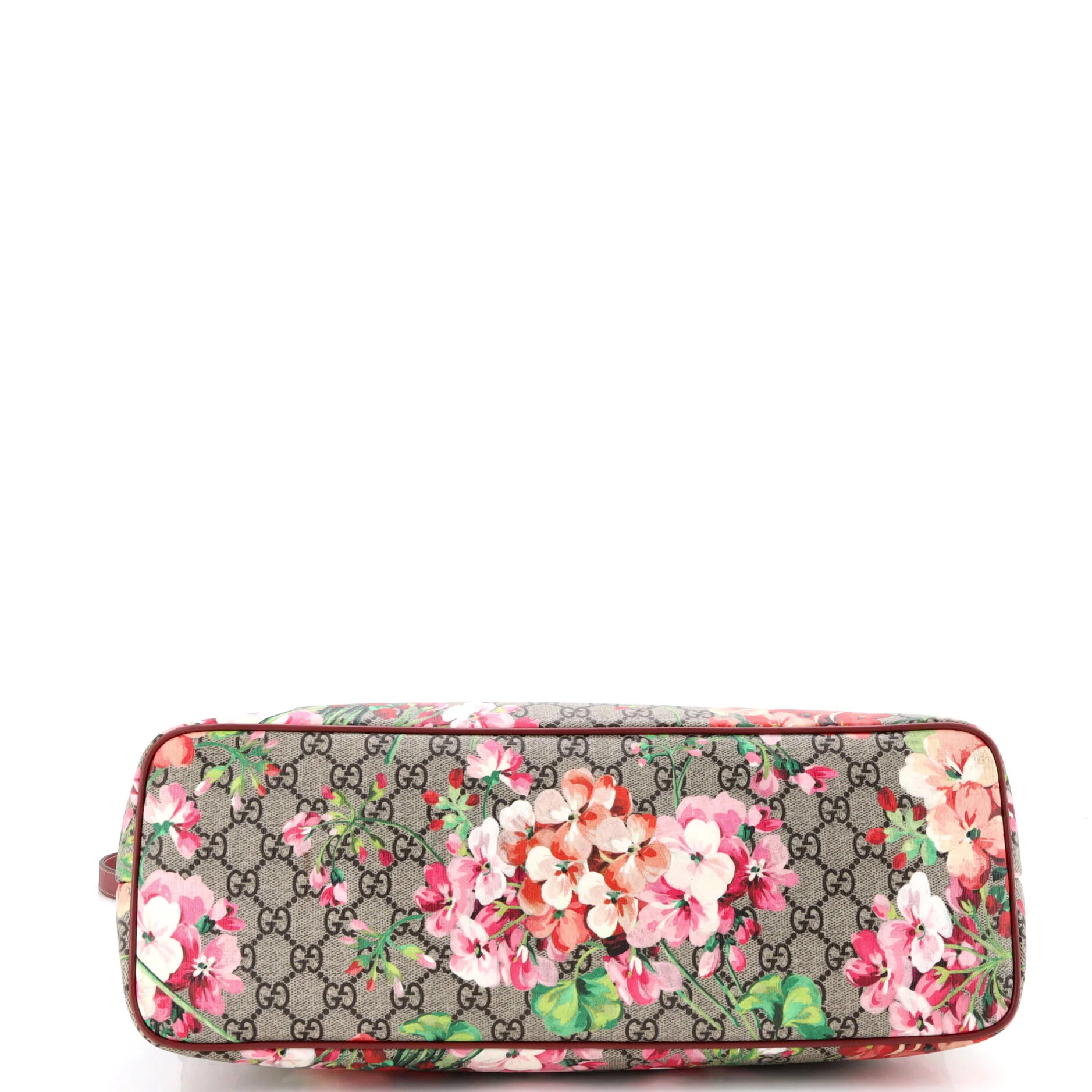 Convertible Zip Tote Blooms Print GG Coated Canvas Large - Image 4