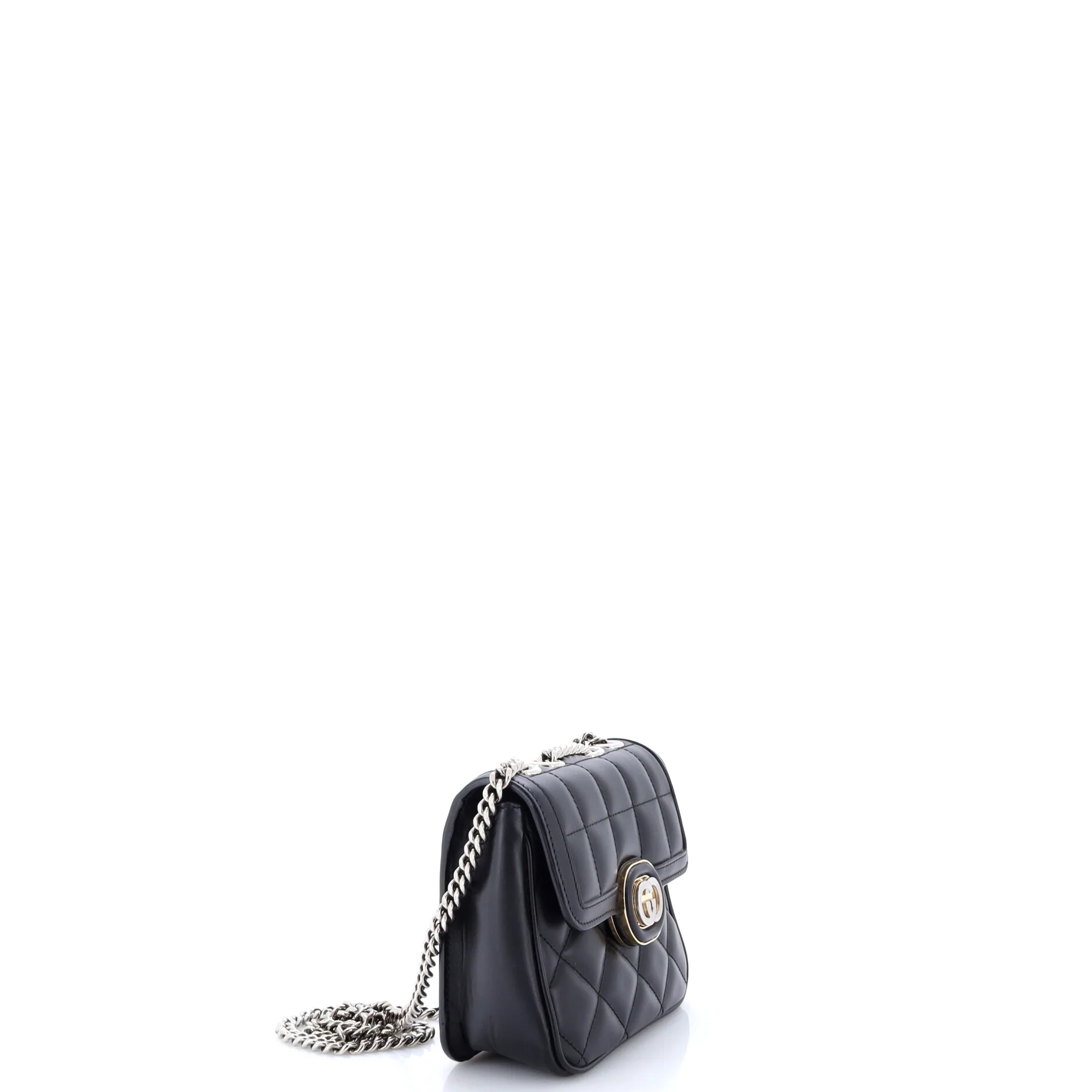 Deco Chain Flap Bag Mixed Matelasse Leather Mini - Image 2