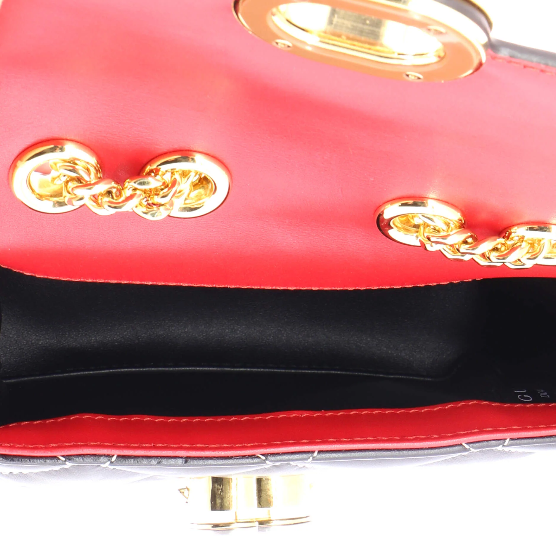 Deco Chain Flap Bag Mixed Matelasse Leather Mini - Image 5