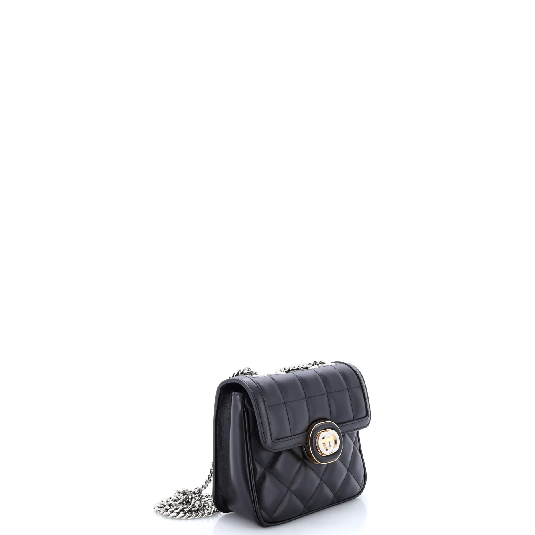 Deco Chain Flap Bag Mixed Matelasse Leather Mini - Image 2