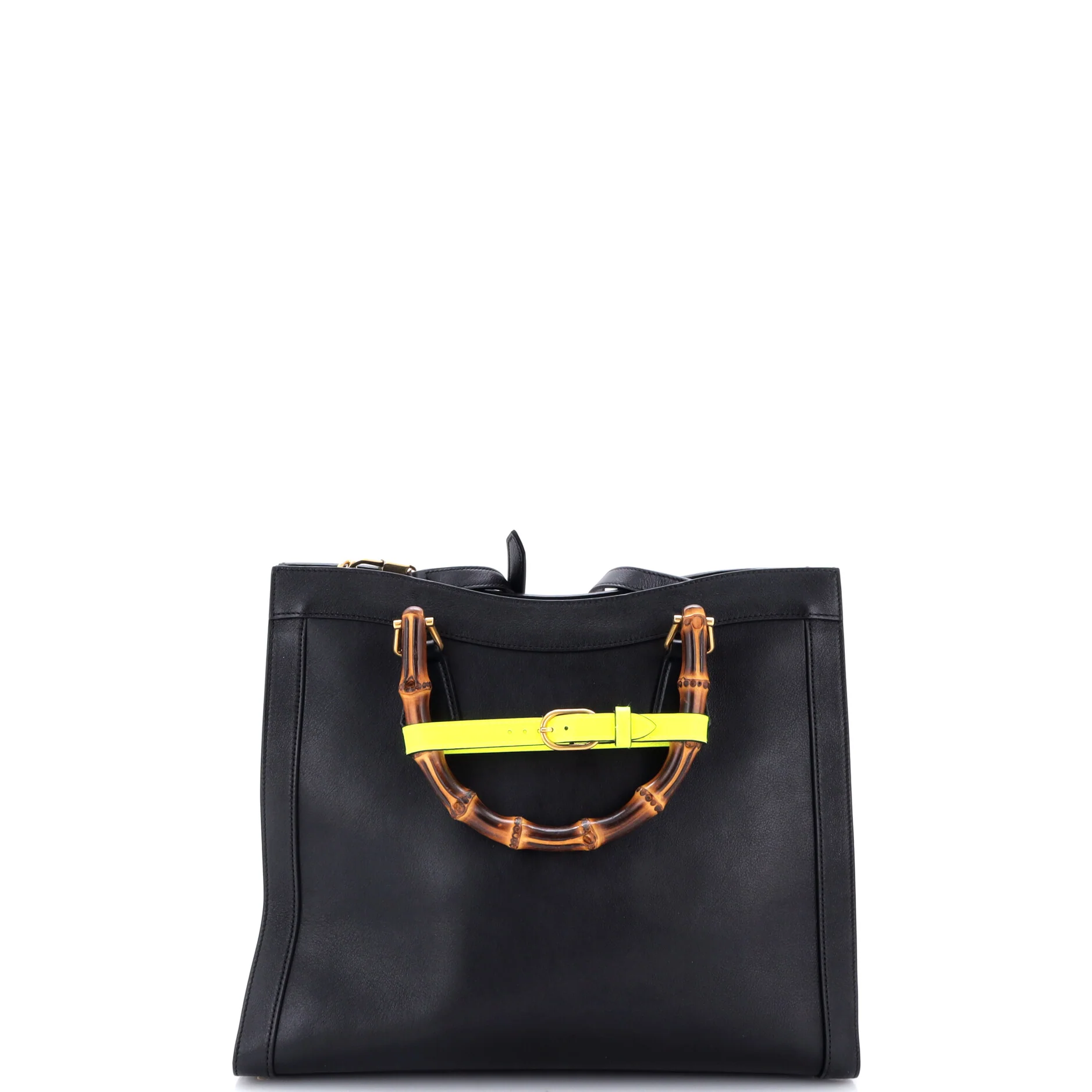 Diana NM Bamboo Handle Tote Leather Medium - Image 3