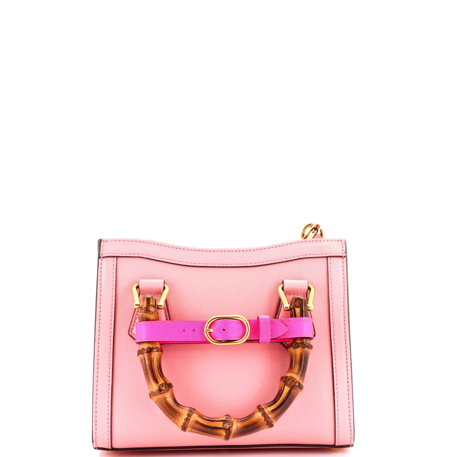 Diana NM Bamboo Handle Tote Leather Mini - Image 3