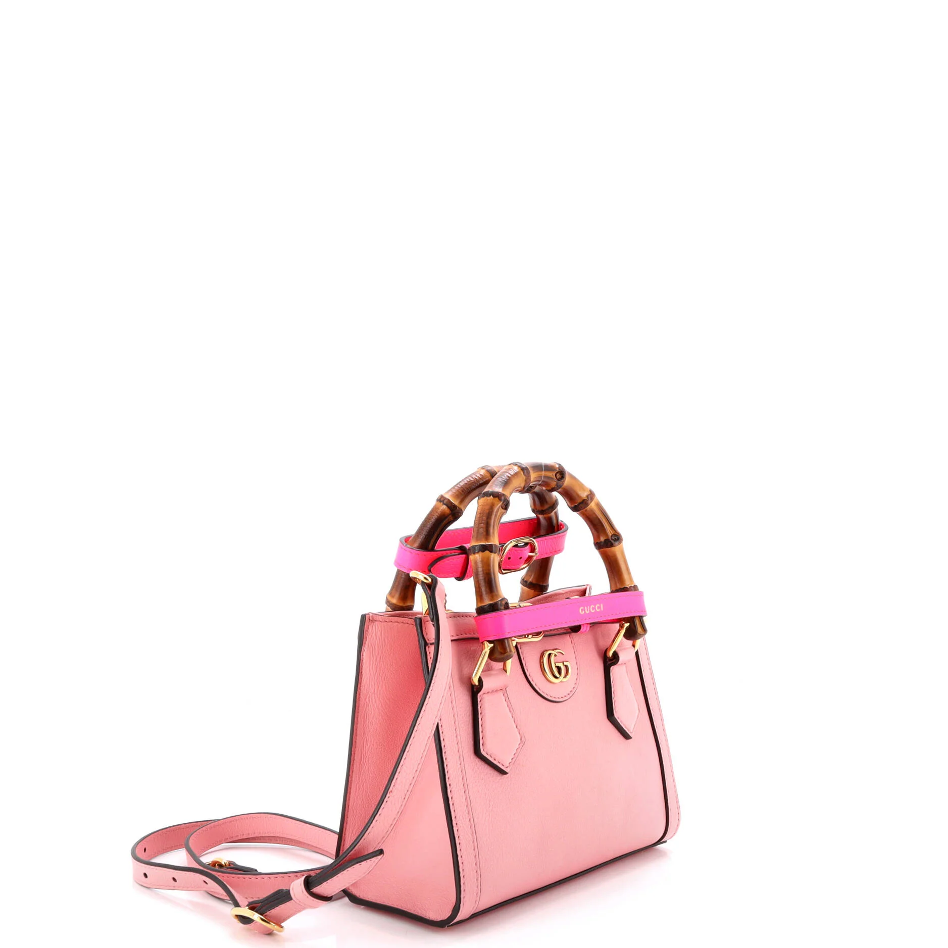 Diana NM Bamboo Handle Tote Leather Mini - Image 2