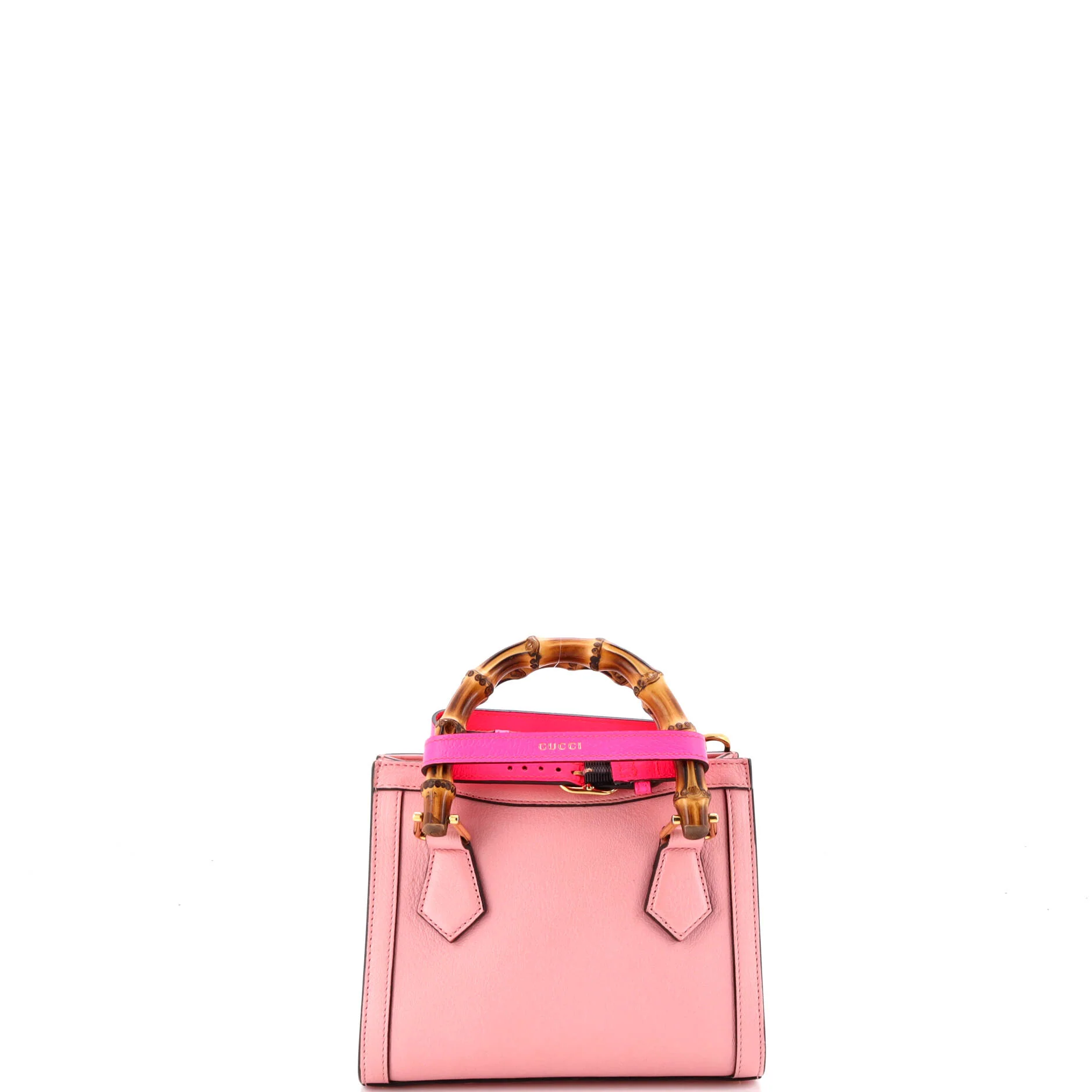 Diana NM Bamboo Handle Tote Leather Mini - Image 3
