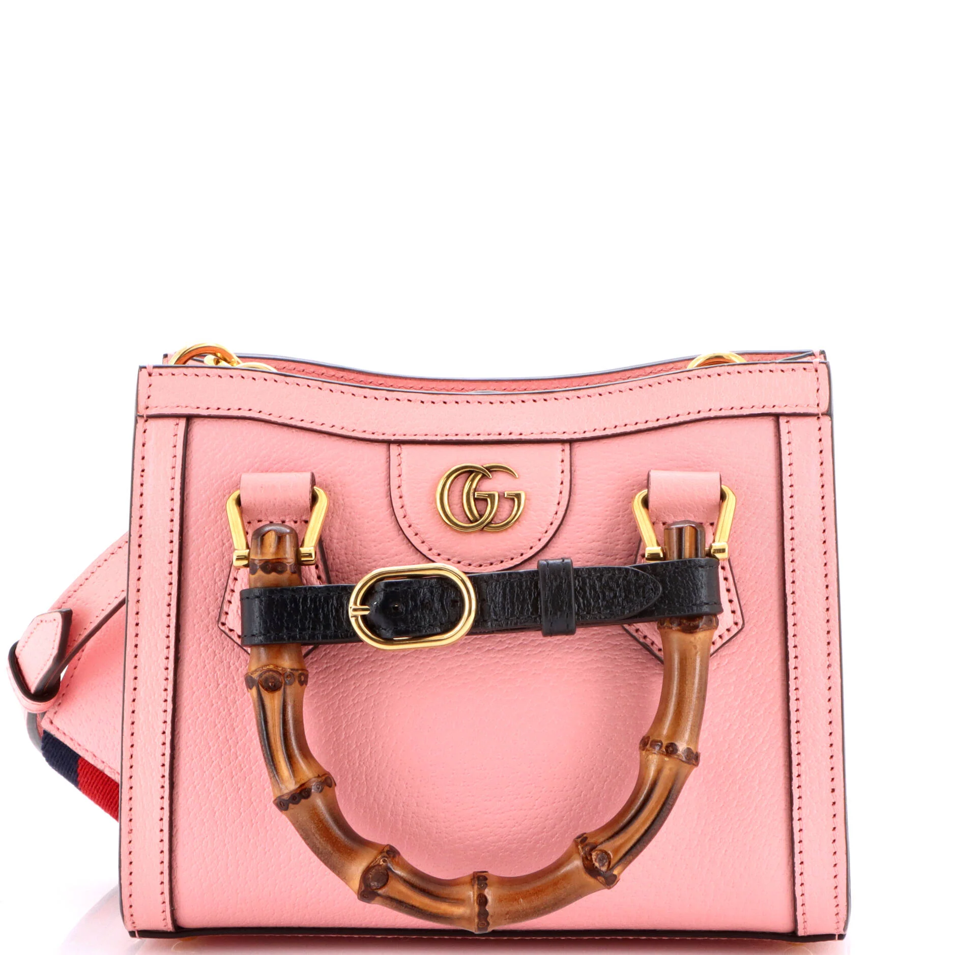 Diana NM Bamboo Handle Tote Leather Mini