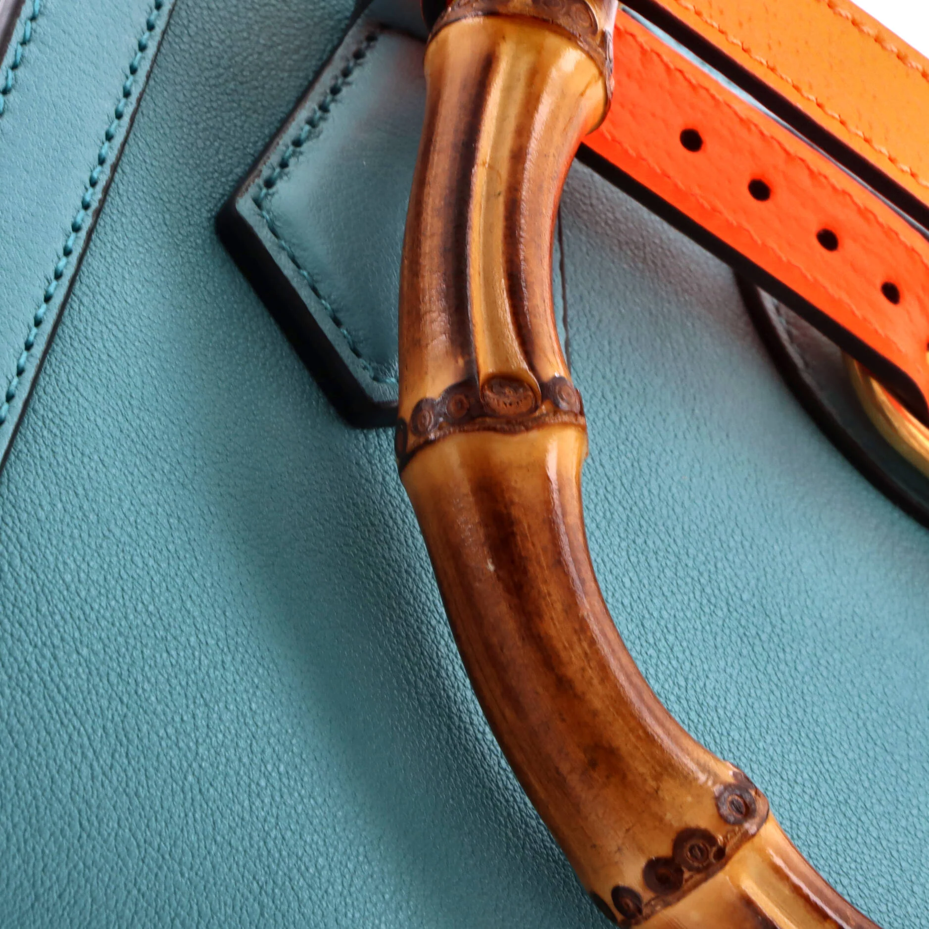 Diana NM Bamboo Handle Tote Leather Mini - Image 6