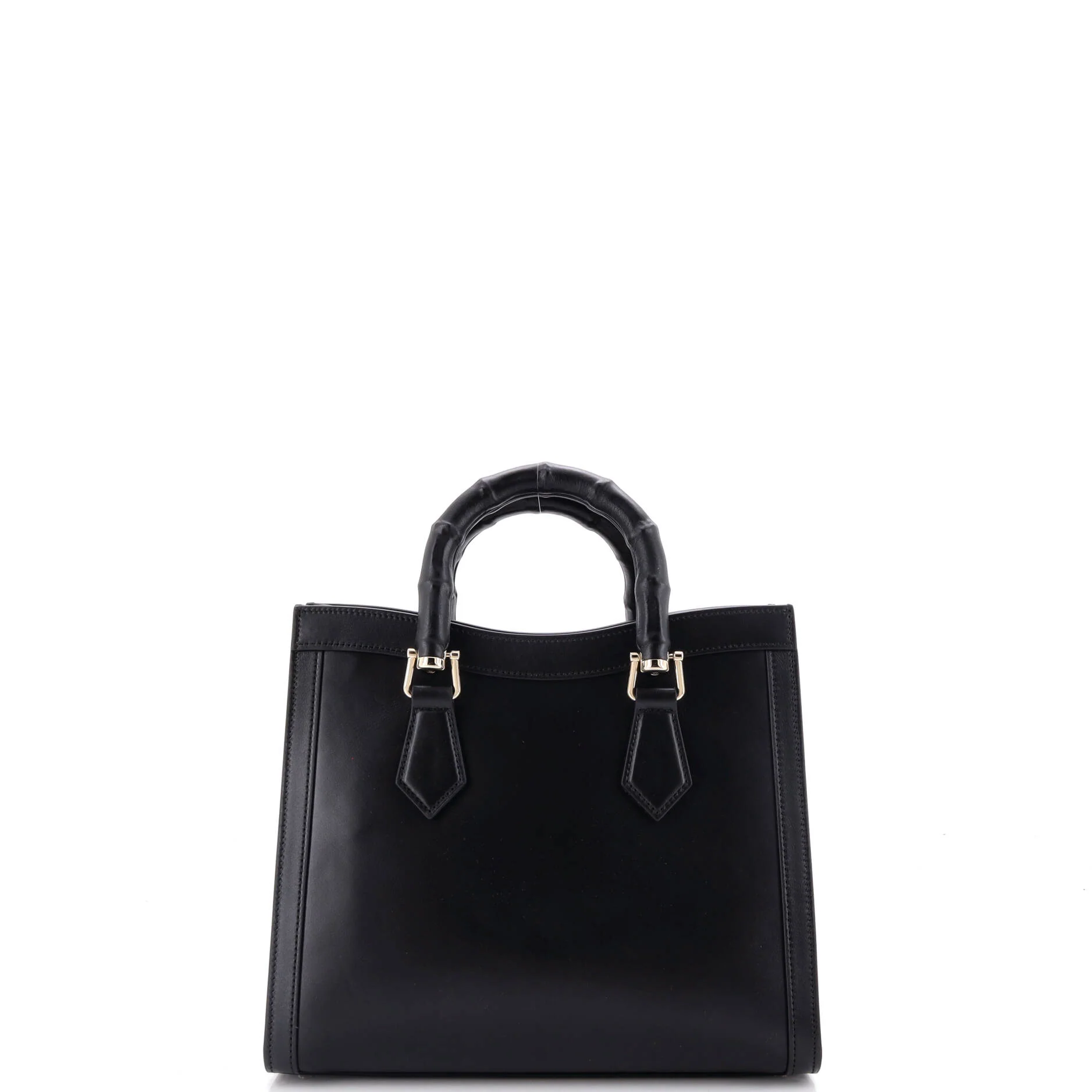 Diana NM Bamboo Handle Tote Leather Small - Image 3