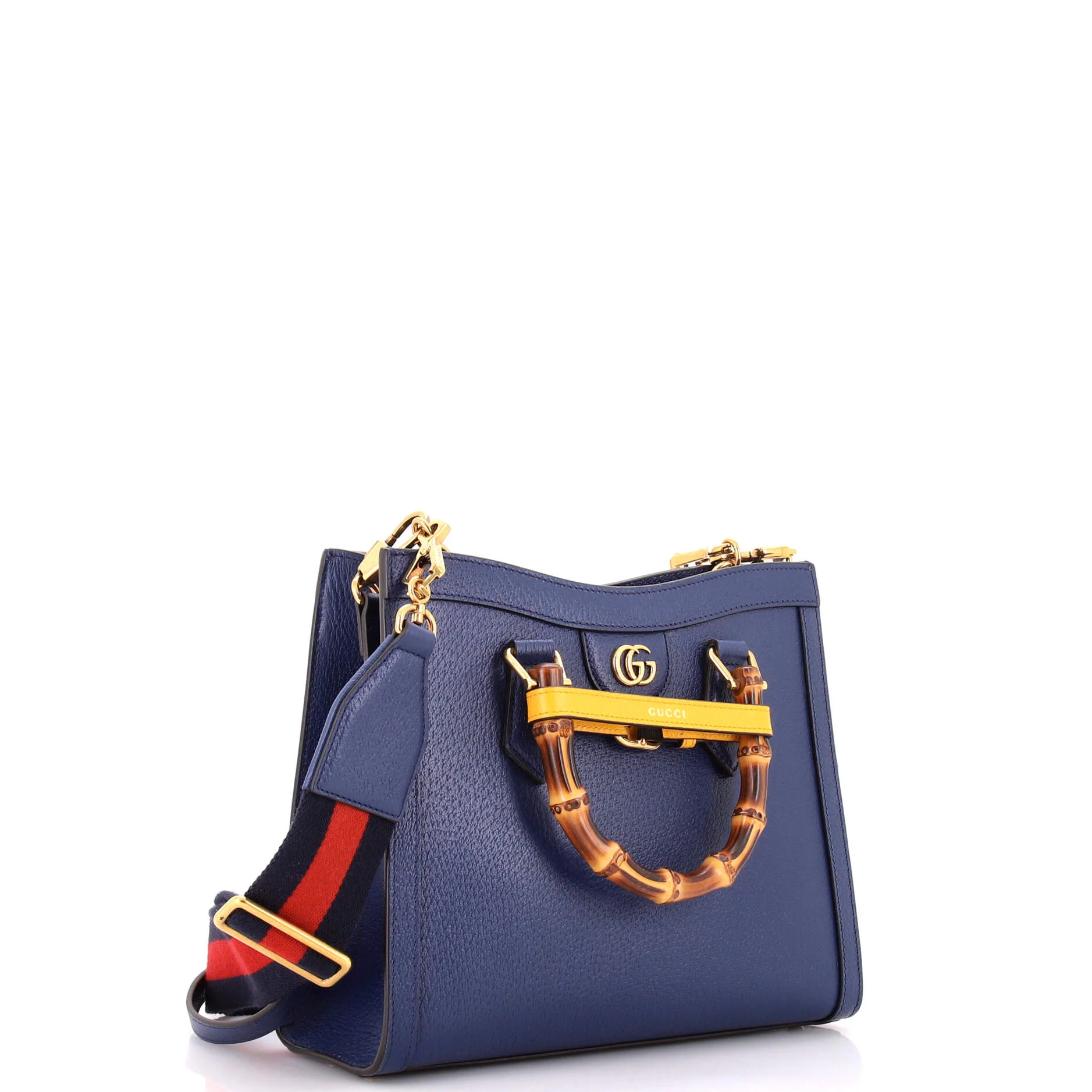 Diana NM Bamboo Handle Tote Leather Small - Image 2