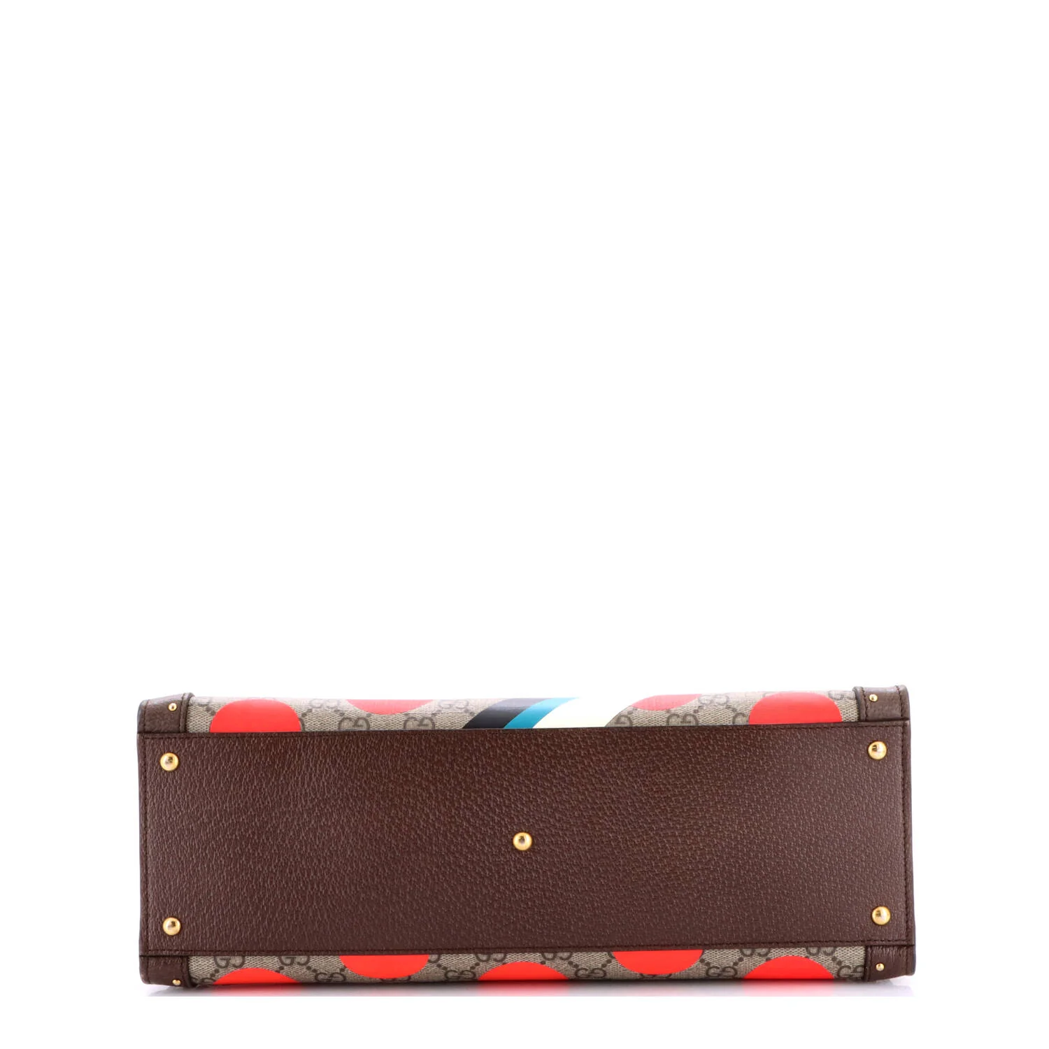 Diana NM Bamboo Handle Tote Printed GG Coated Canvas and Studded Leather Medium - Image 4