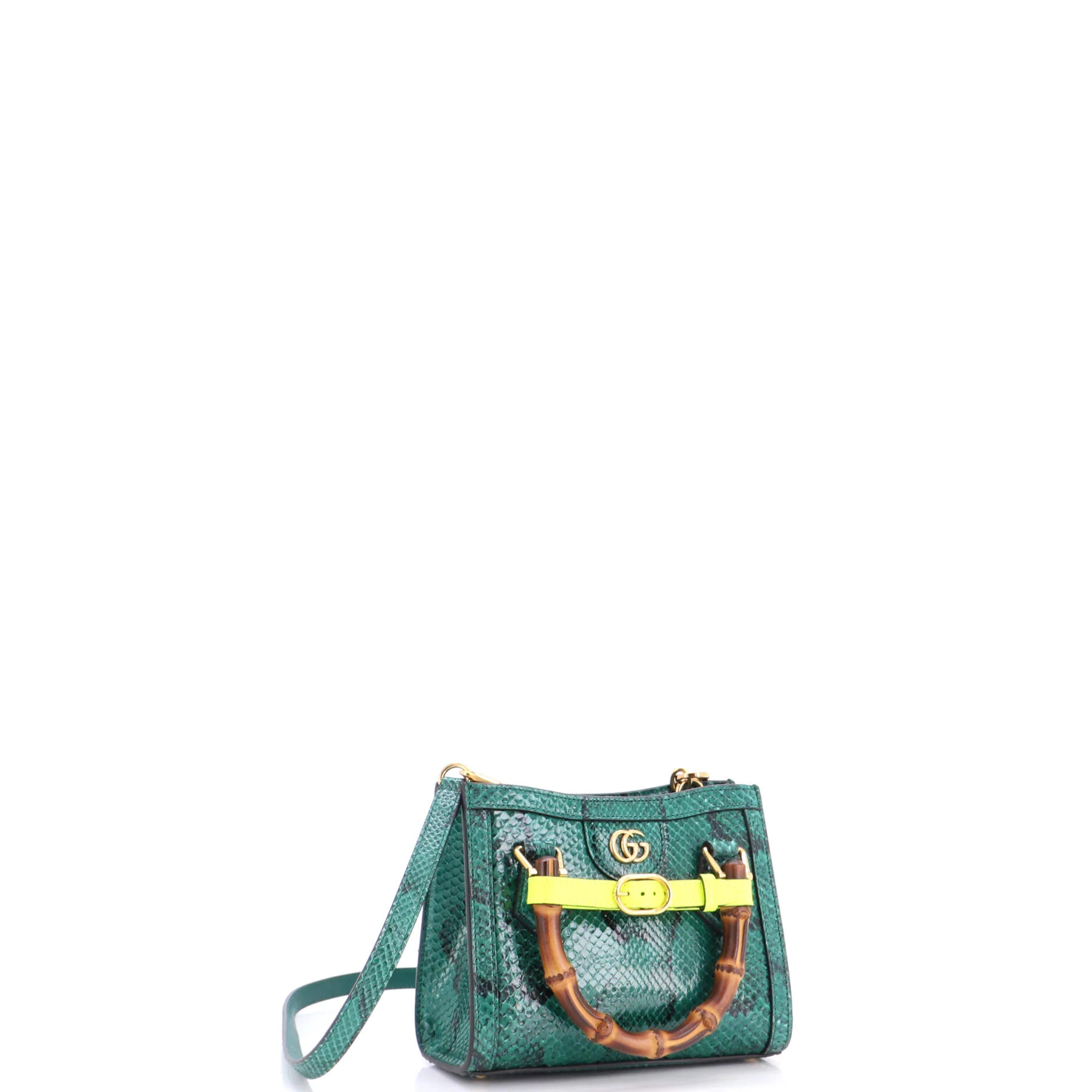 Diana NM Bamboo Handle Tote Python Mini - Image 2