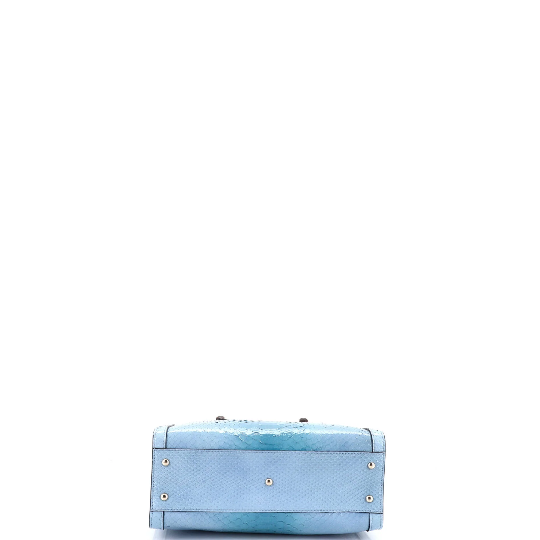 Diana NM Bamboo Handle Tote Python Small - Image 4