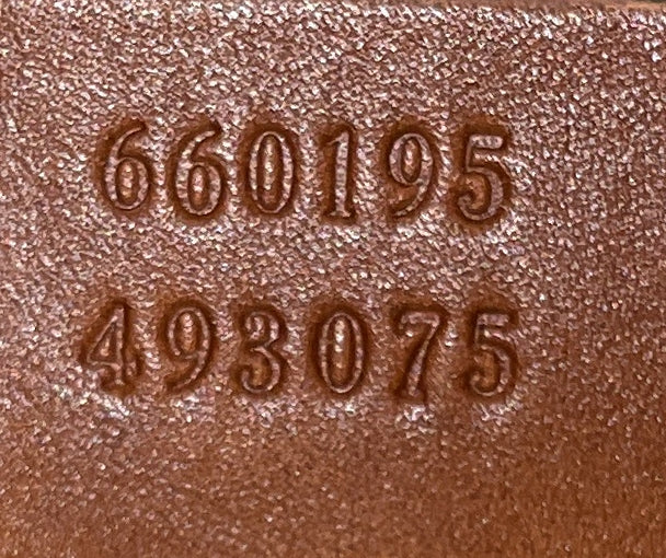 Diana NM Logo Bamboo Handle Tote Embossed Leather Small - Image 7