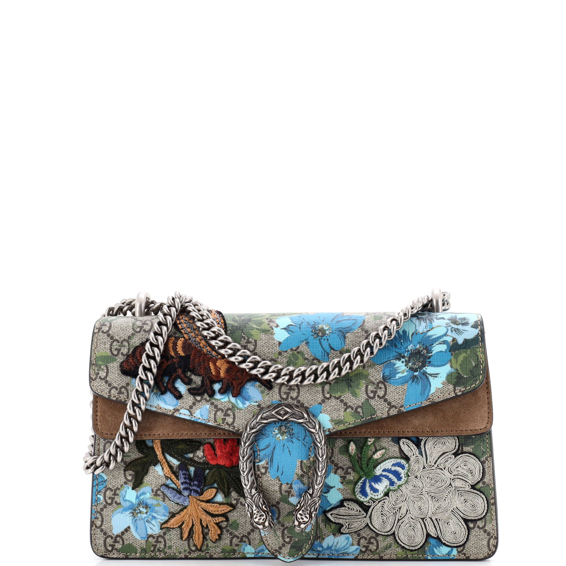 Dionysus Bag Embroidered Printed GG Coated Canvas Small