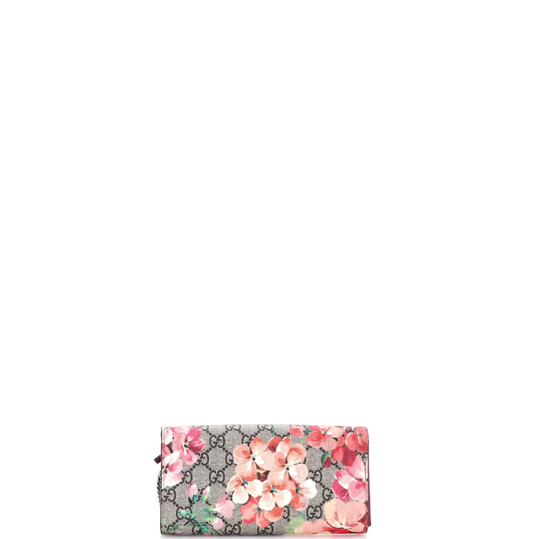 Dionysus Chain Wallet Blooms Print GG Coated Canvas Long - Image 3