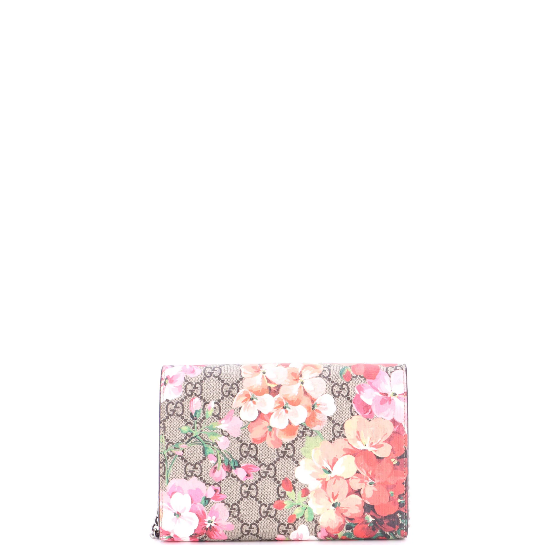 Dionysus Chain Wallet Blooms Print GG Coated Canvas Small - Image 3