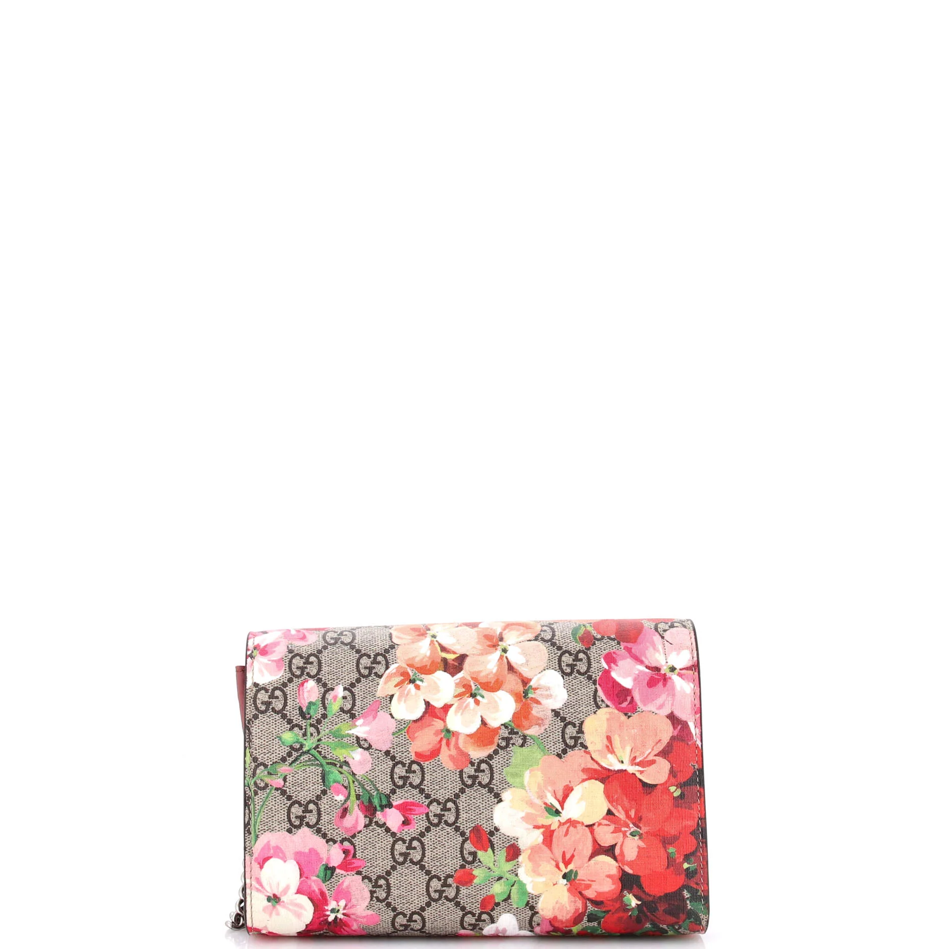 Dionysus Chain Wallet Blooms Print GG Coated Canvas Small - Image 3