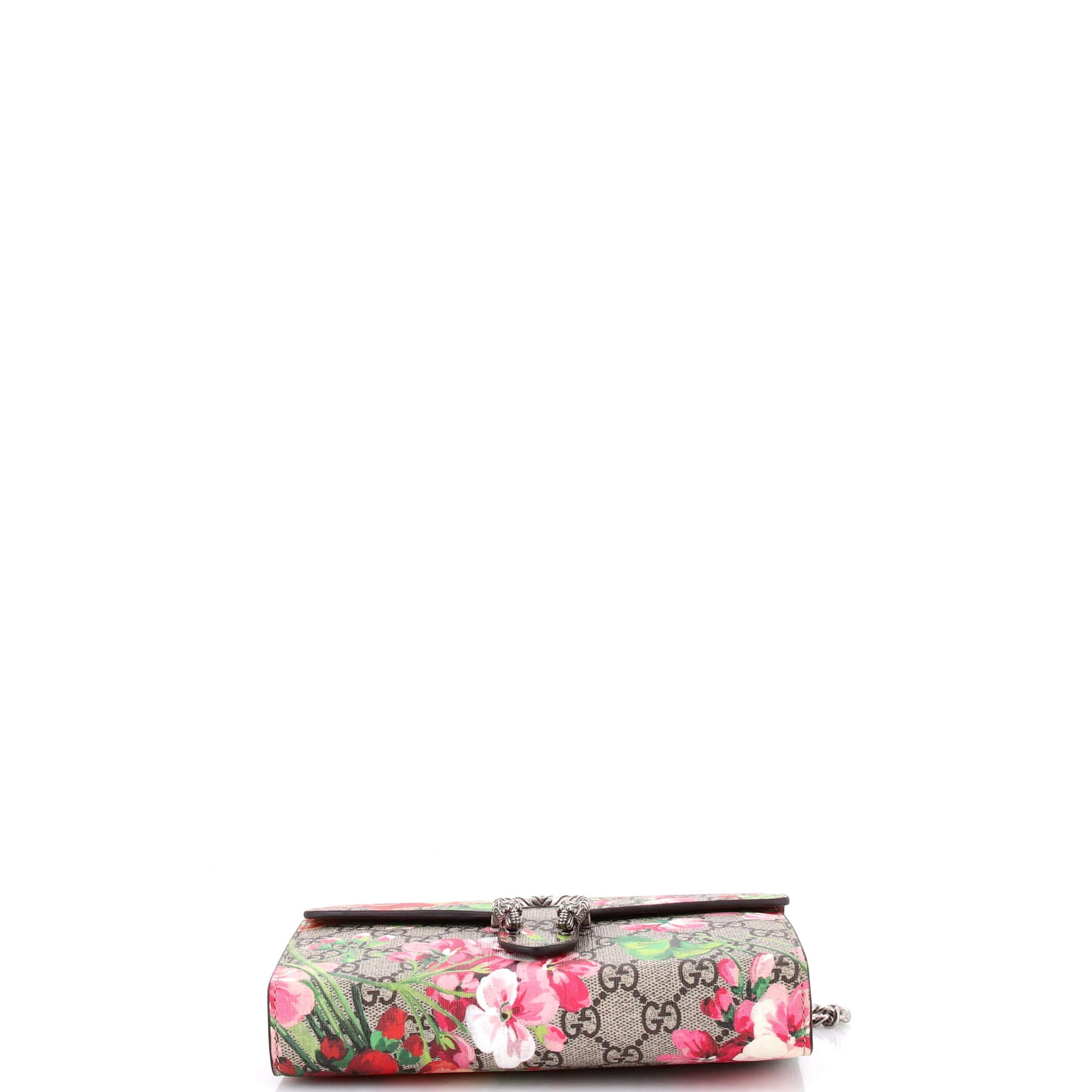 Dionysus Chain Wallet Blooms Print GG Coated Canvas Small - Image 4