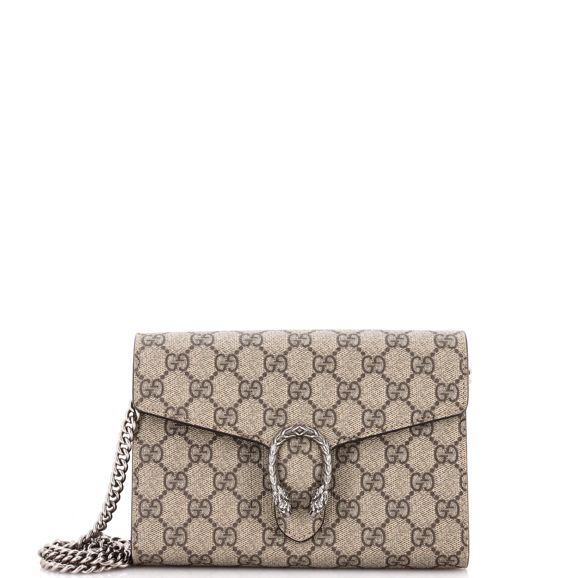 Dionysus Chain Wallet GG Coated Canvas Small