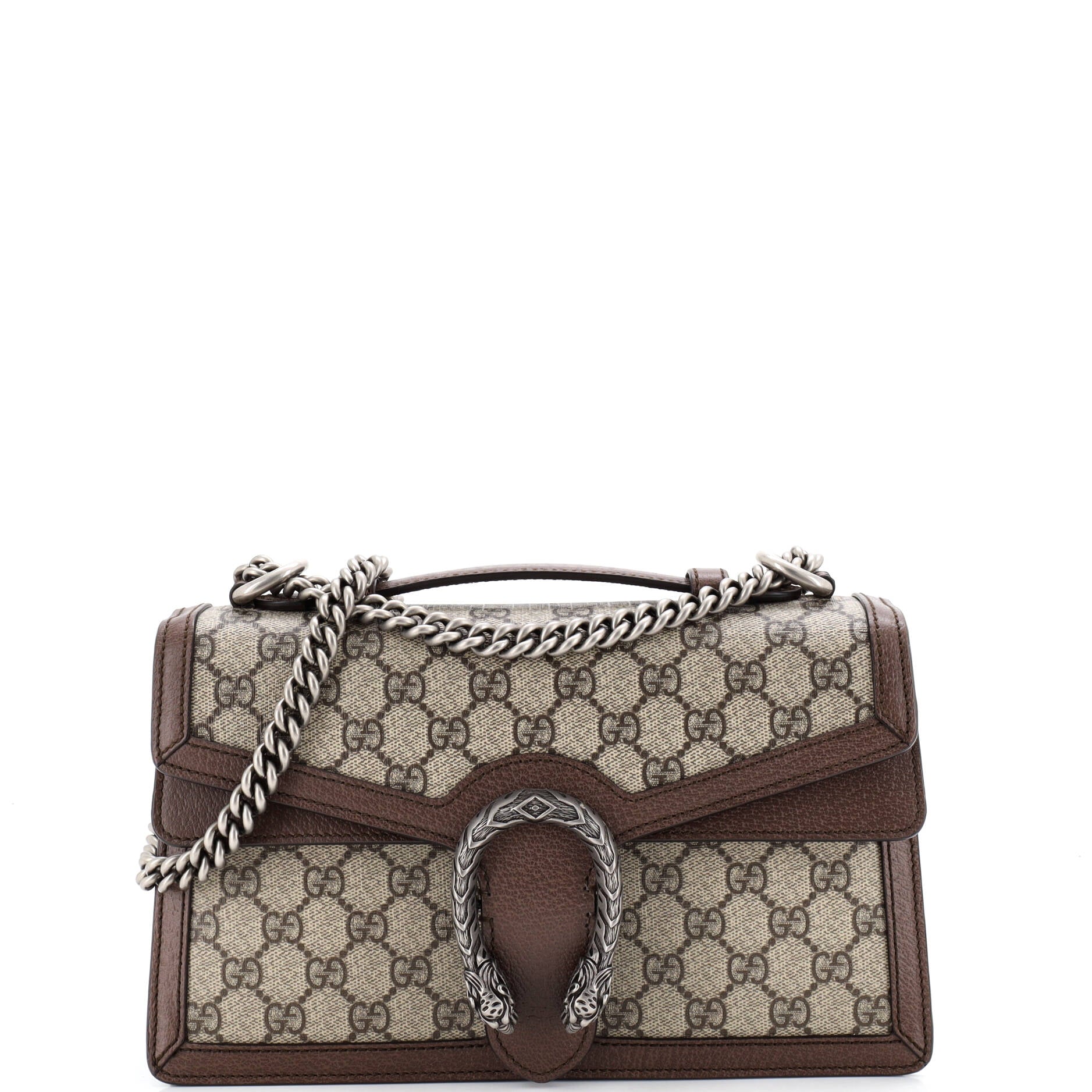 Dionysus Top Handle Chain Bag GG Coated Canvas Small