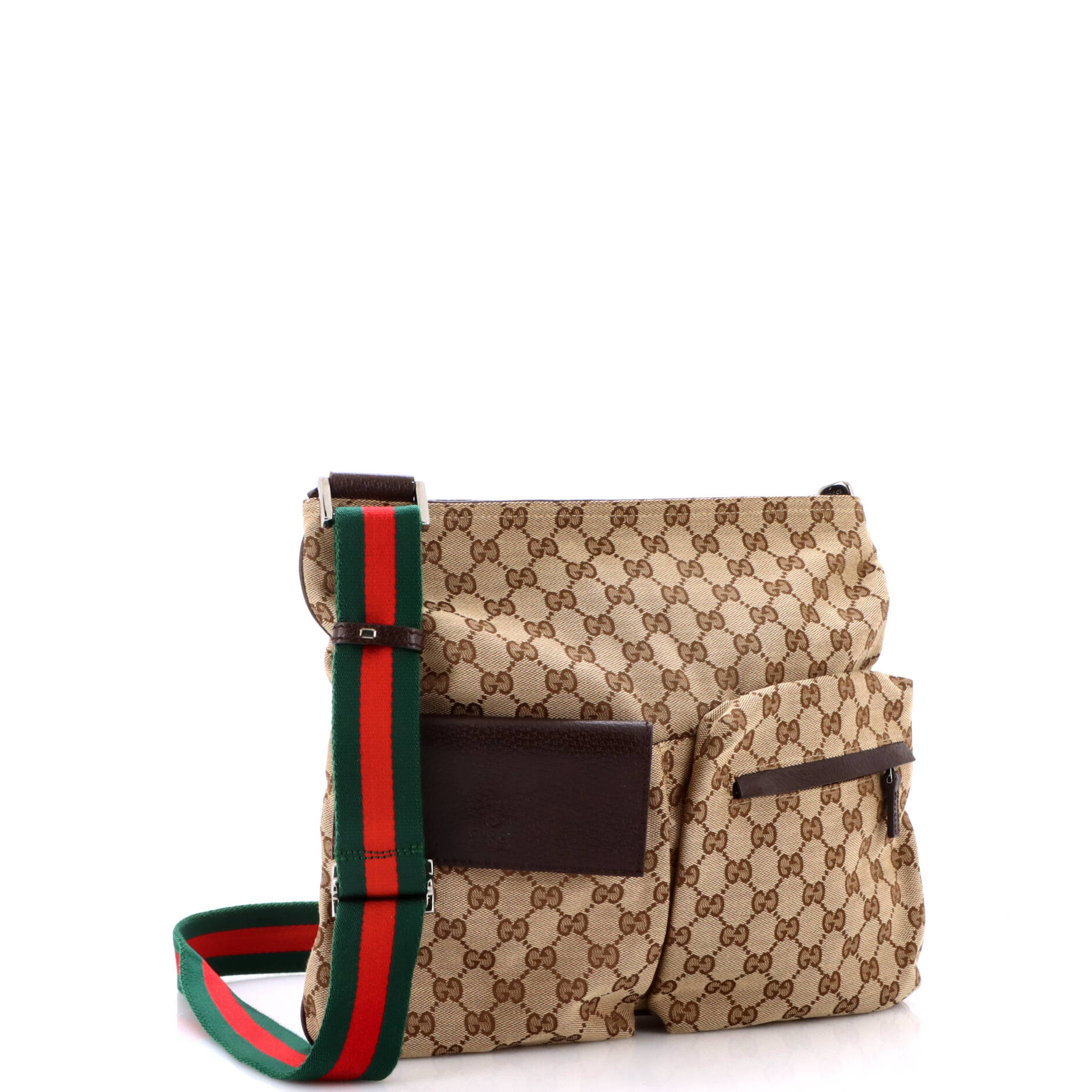 Double Pocket Web Messenger GG Canvas Medium - Image 2
