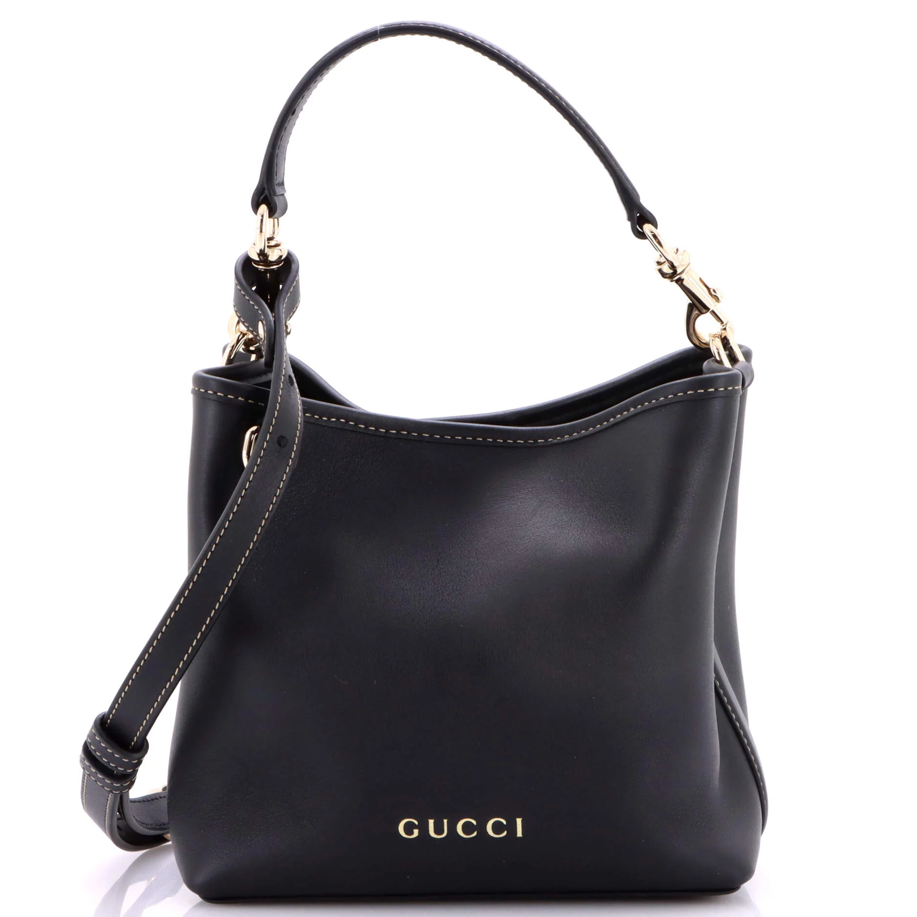 Emblem Bucket Bag Leather Small