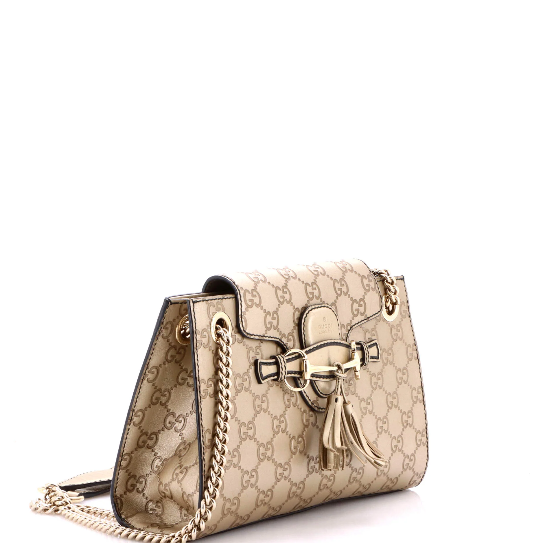 Emily Chain Flap Shoulder Bag Guccissima Leather Small - Image 2