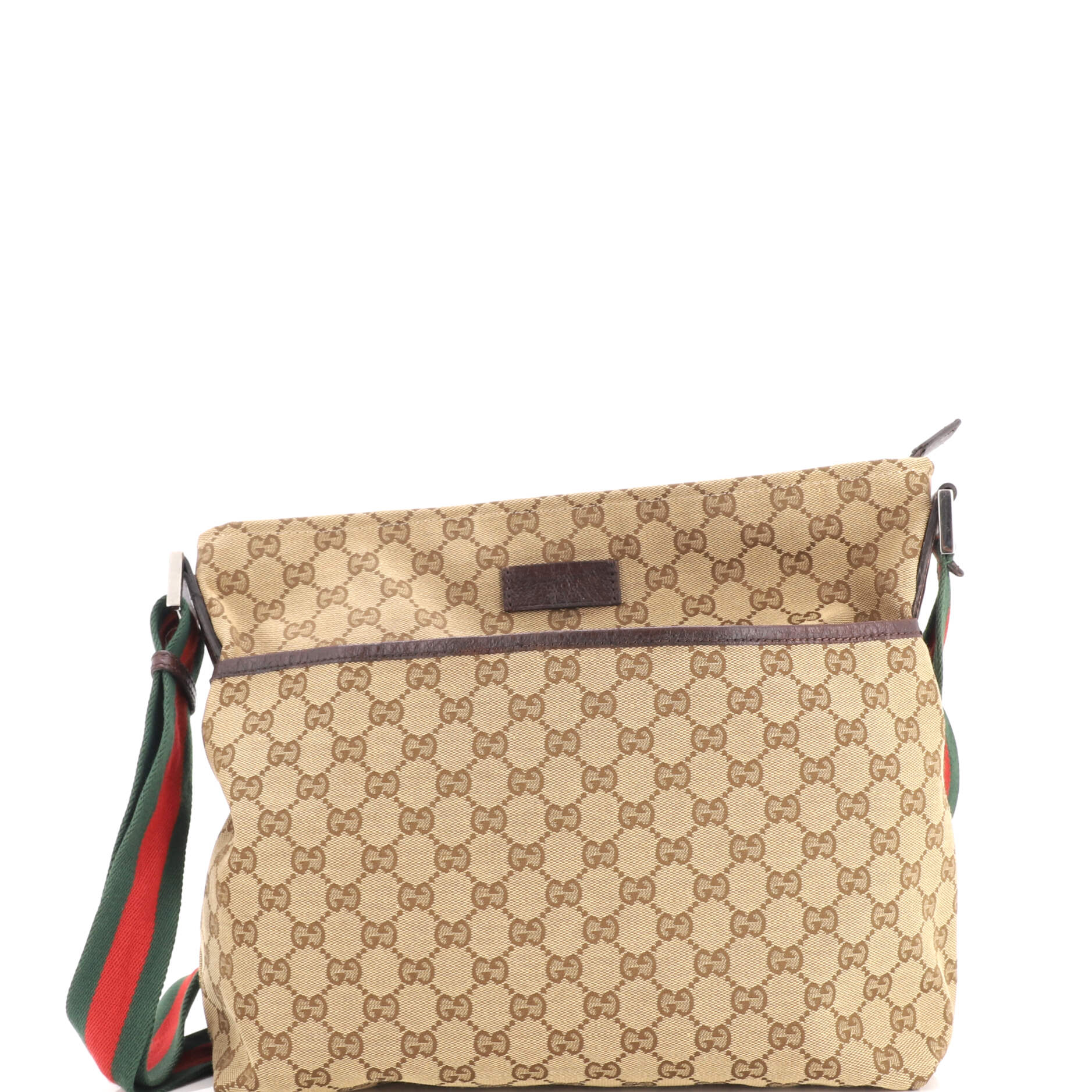 Front Pocket Web Messenger GG Canvas Medium