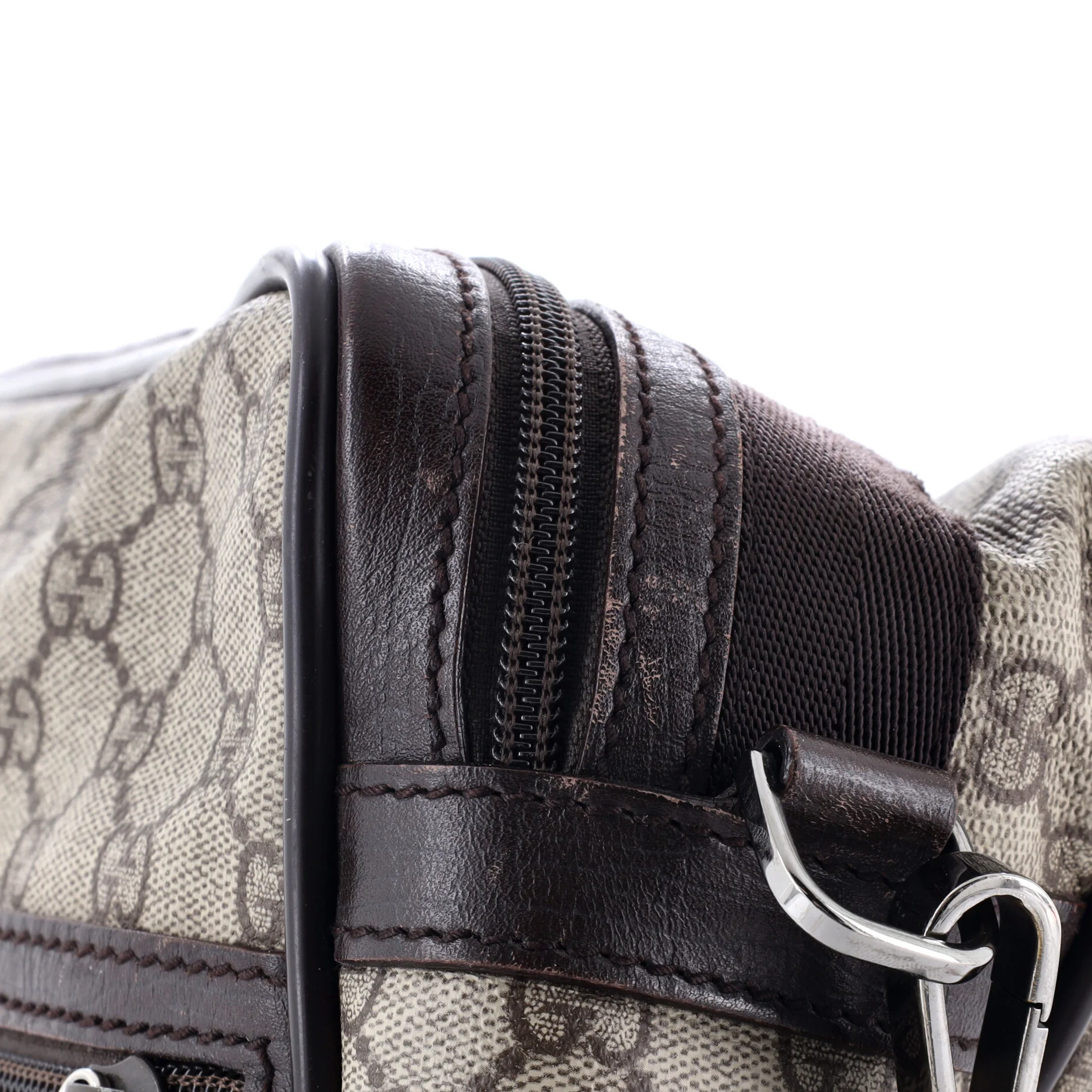 Front Zip Camera Bag GG Coated Canvas Large - Image 5