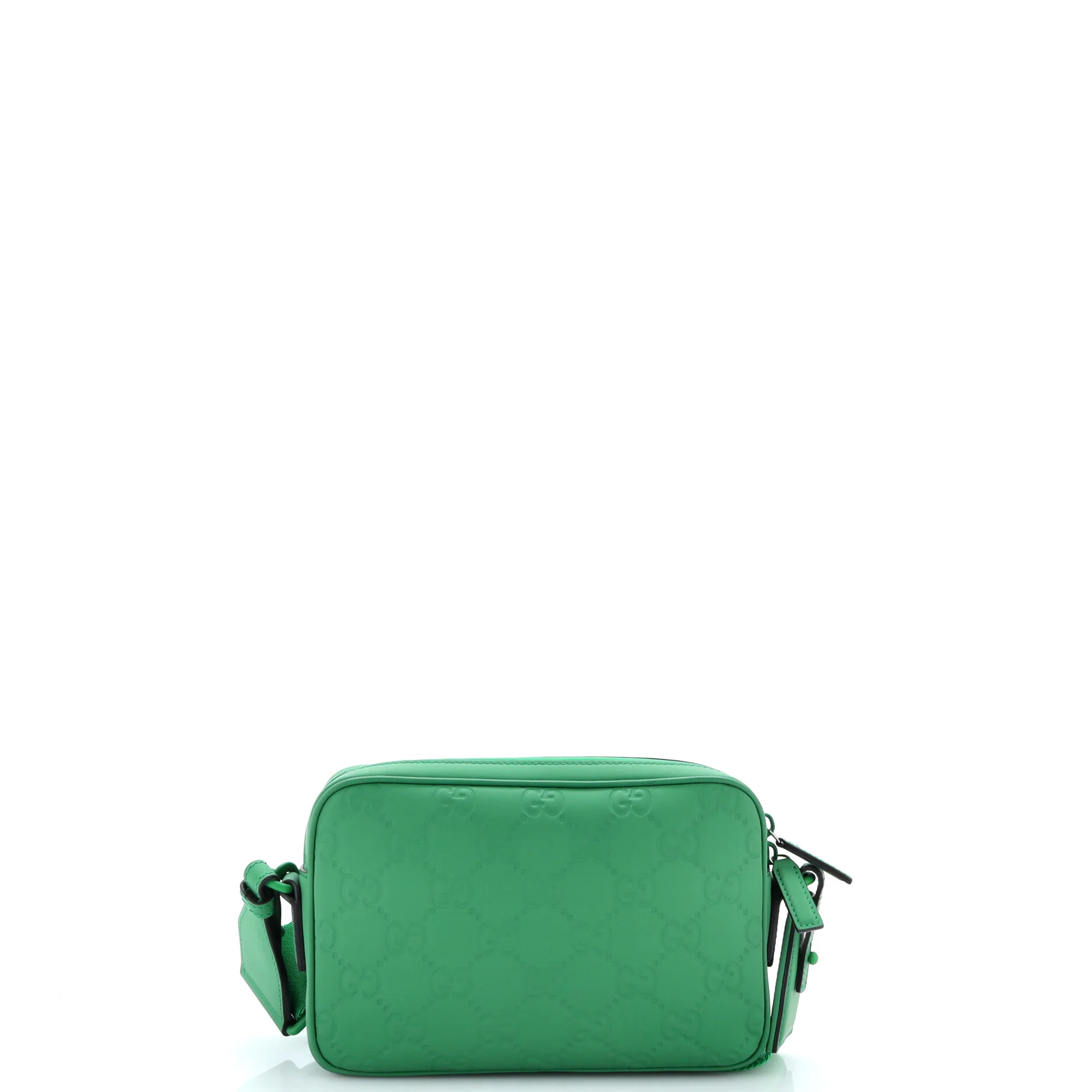 Front Zip Crossbody Bag GG Rubber Effect Leather Small - Image 3