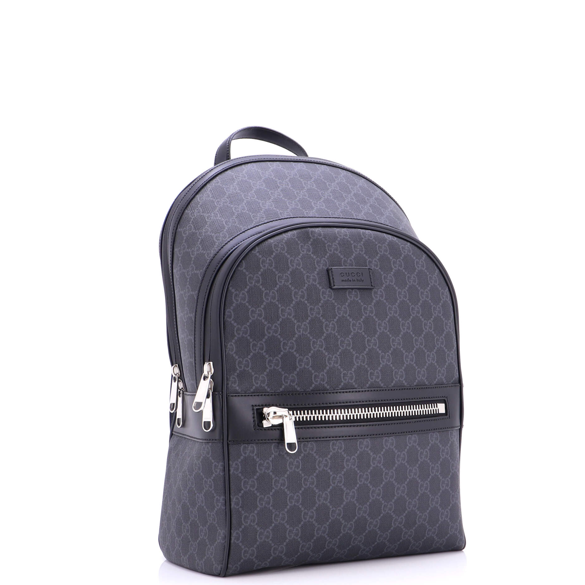 Front Zip Pocket Backpack GG Coated Canvas Medium - Image 2
