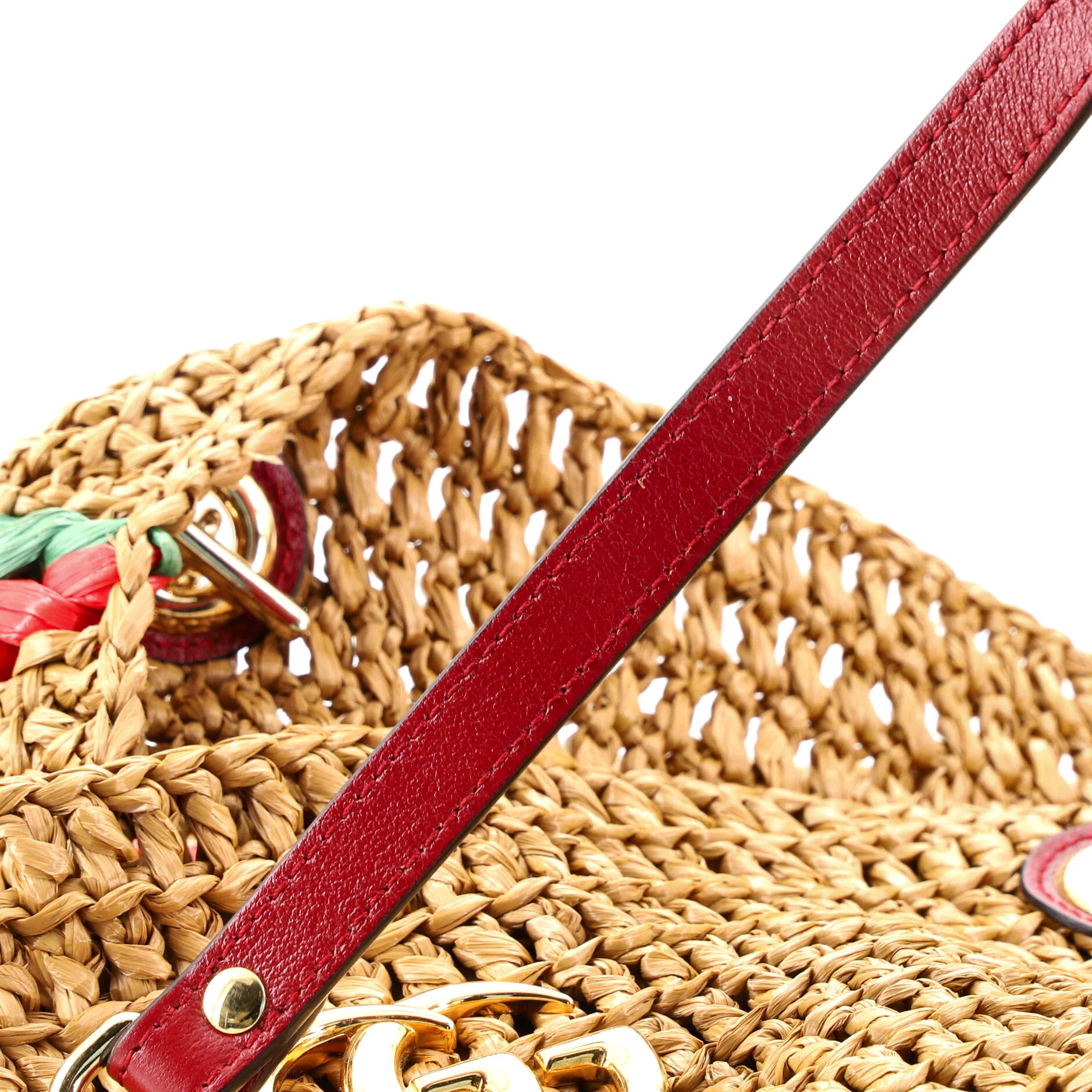 GG Marmont Chain Tote Raffia Large - Image 7