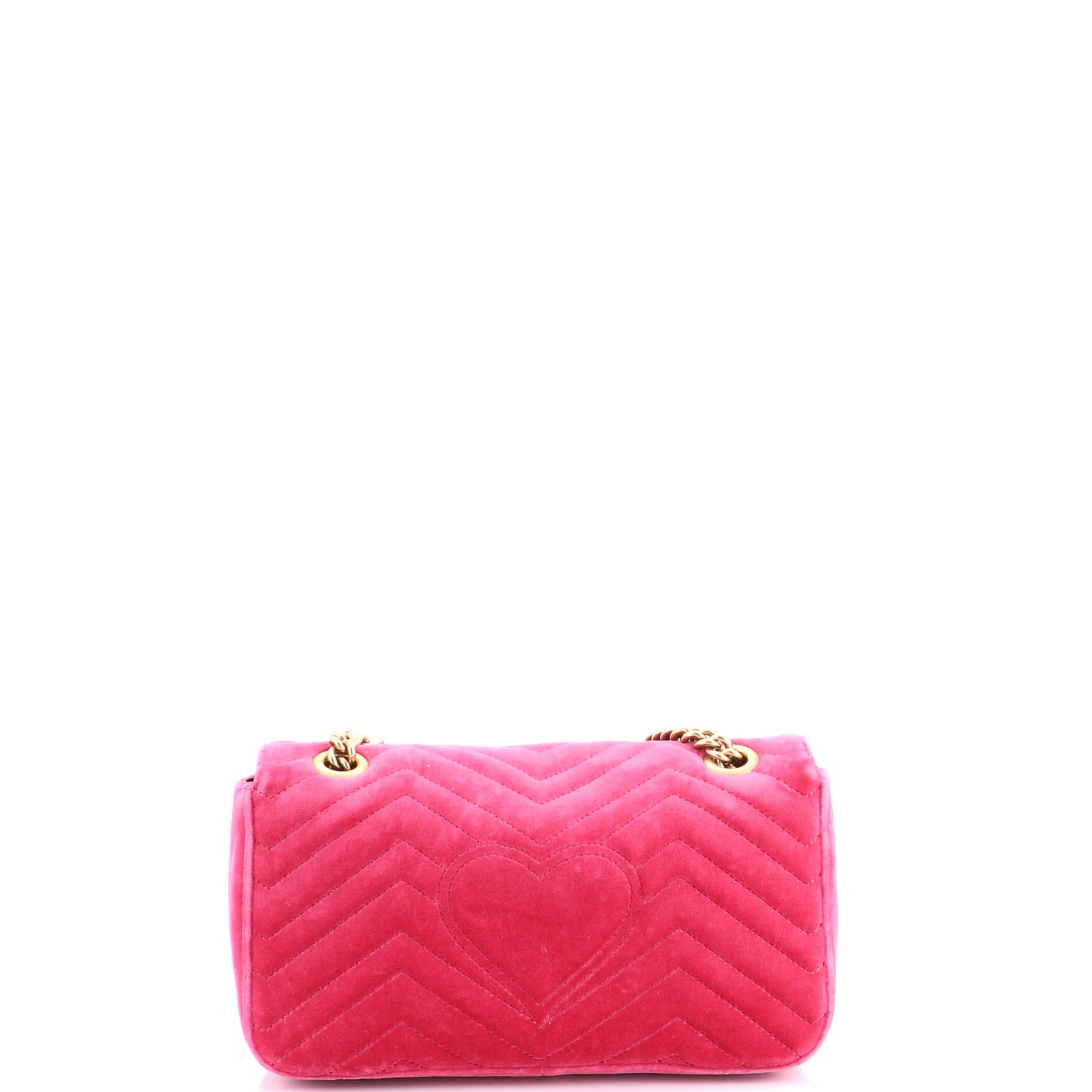 GG Marmont Flap Bag Matelasse Velvet Small - Image 3