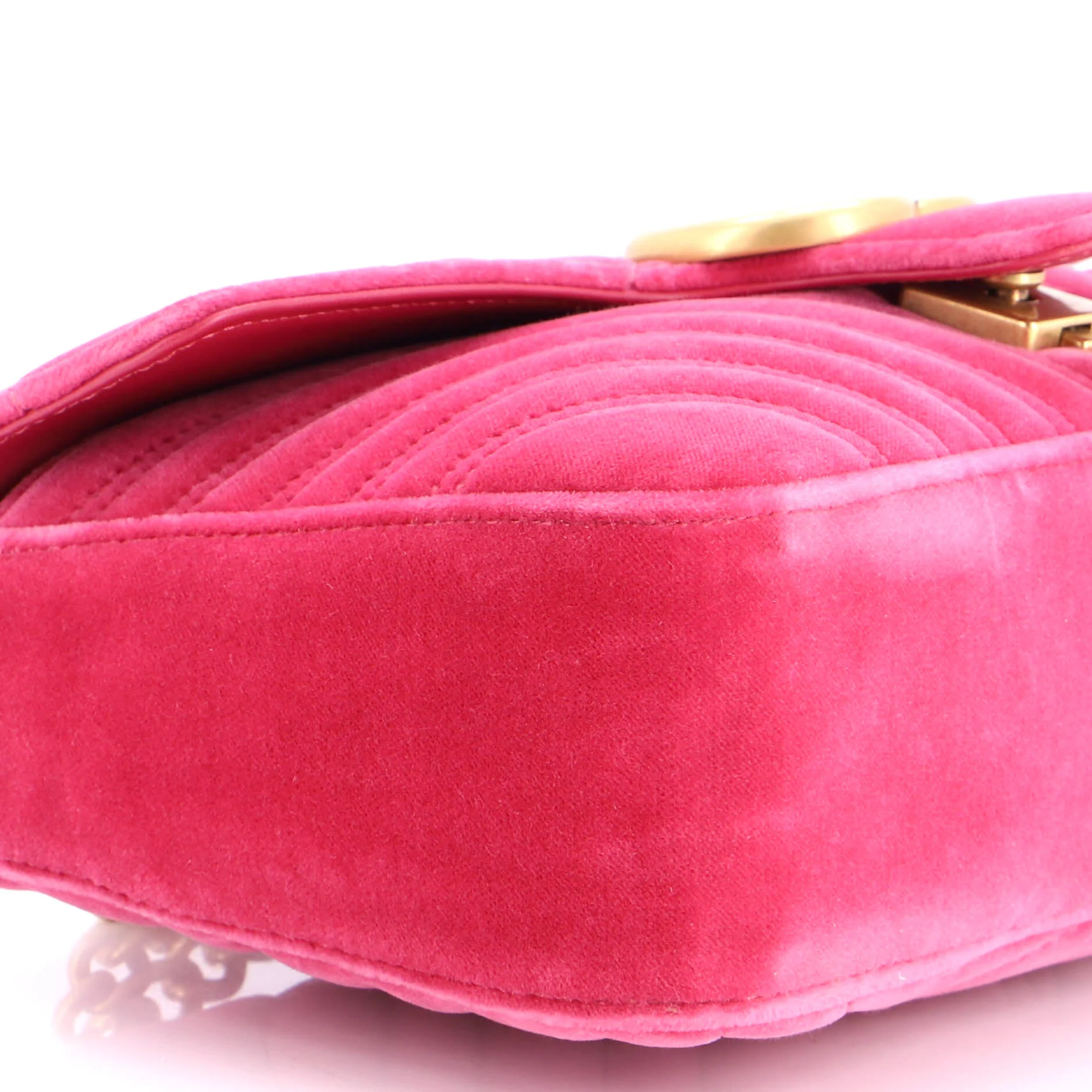 GG Marmont Flap Bag Matelasse Velvet Small - Image 6