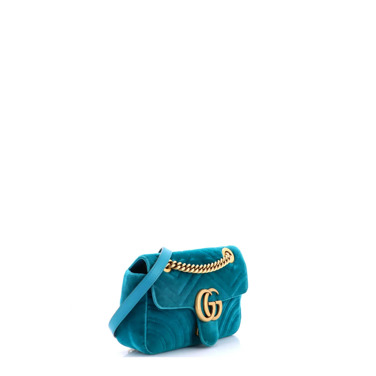 GG Marmont Flap Bag Matelasse Velvet Small - Image 2