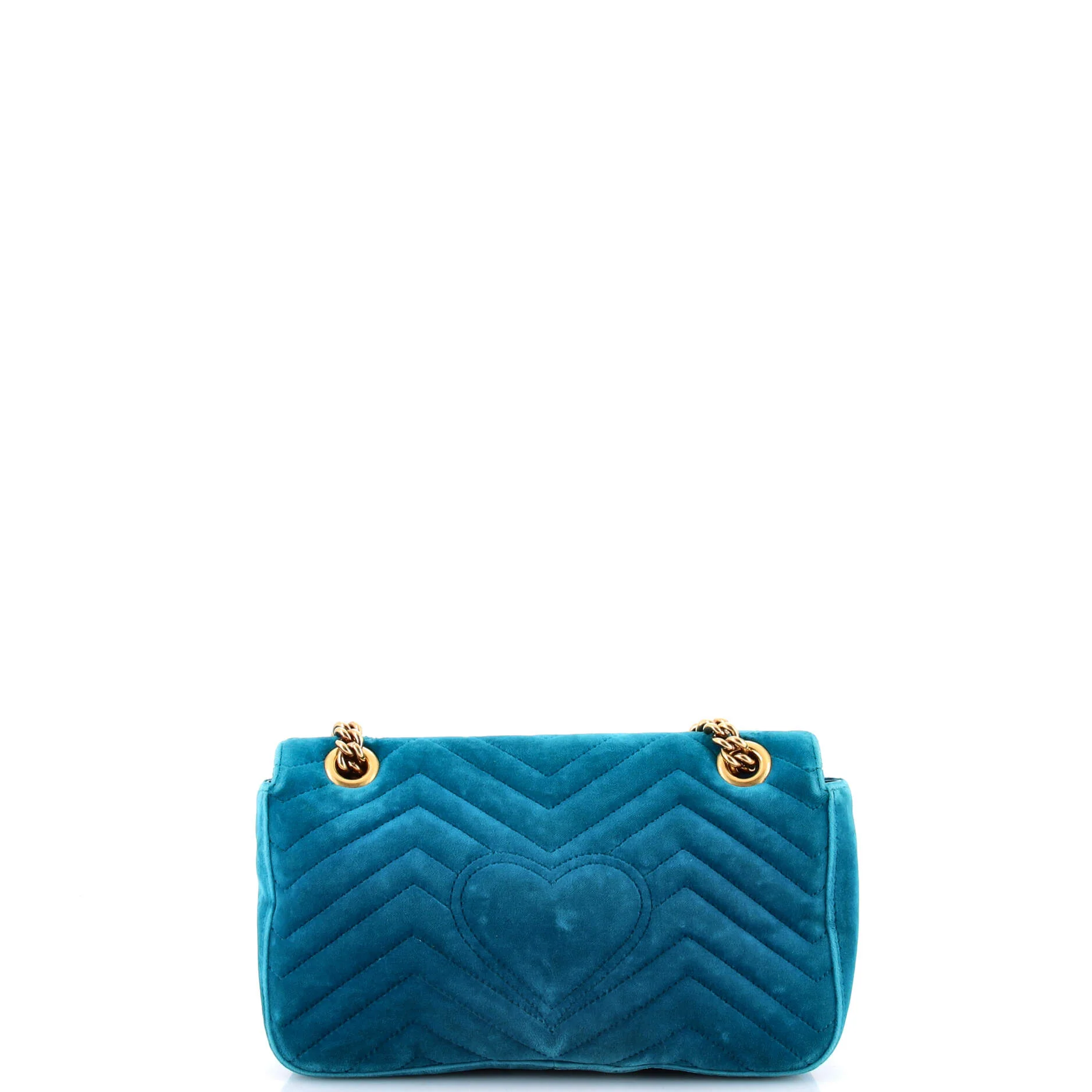 GG Marmont Flap Bag Matelasse Velvet Small - Image 3