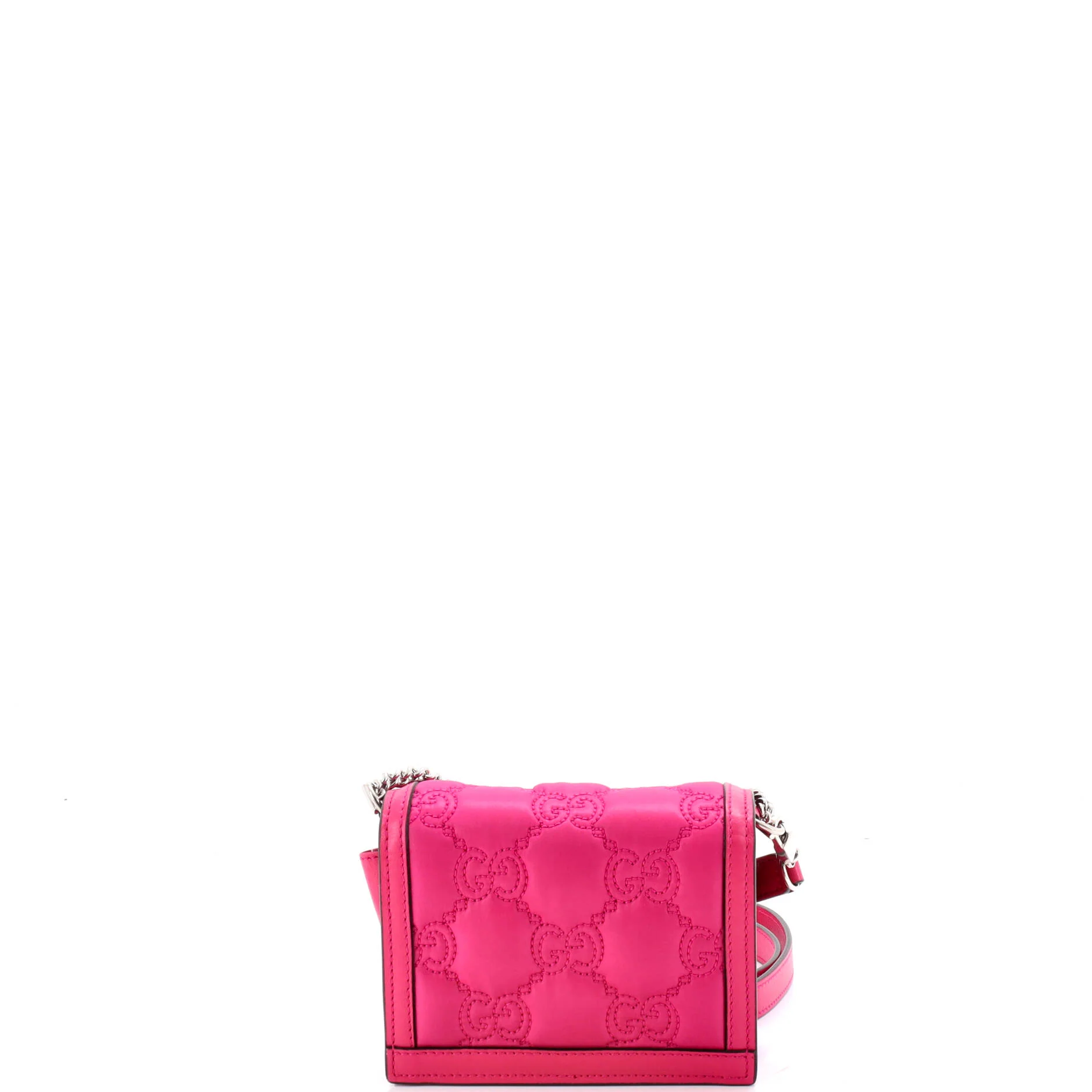 GG Marmont Flap Messenger Bag GG Matelasse Nylon with Leather Mini - Image 3