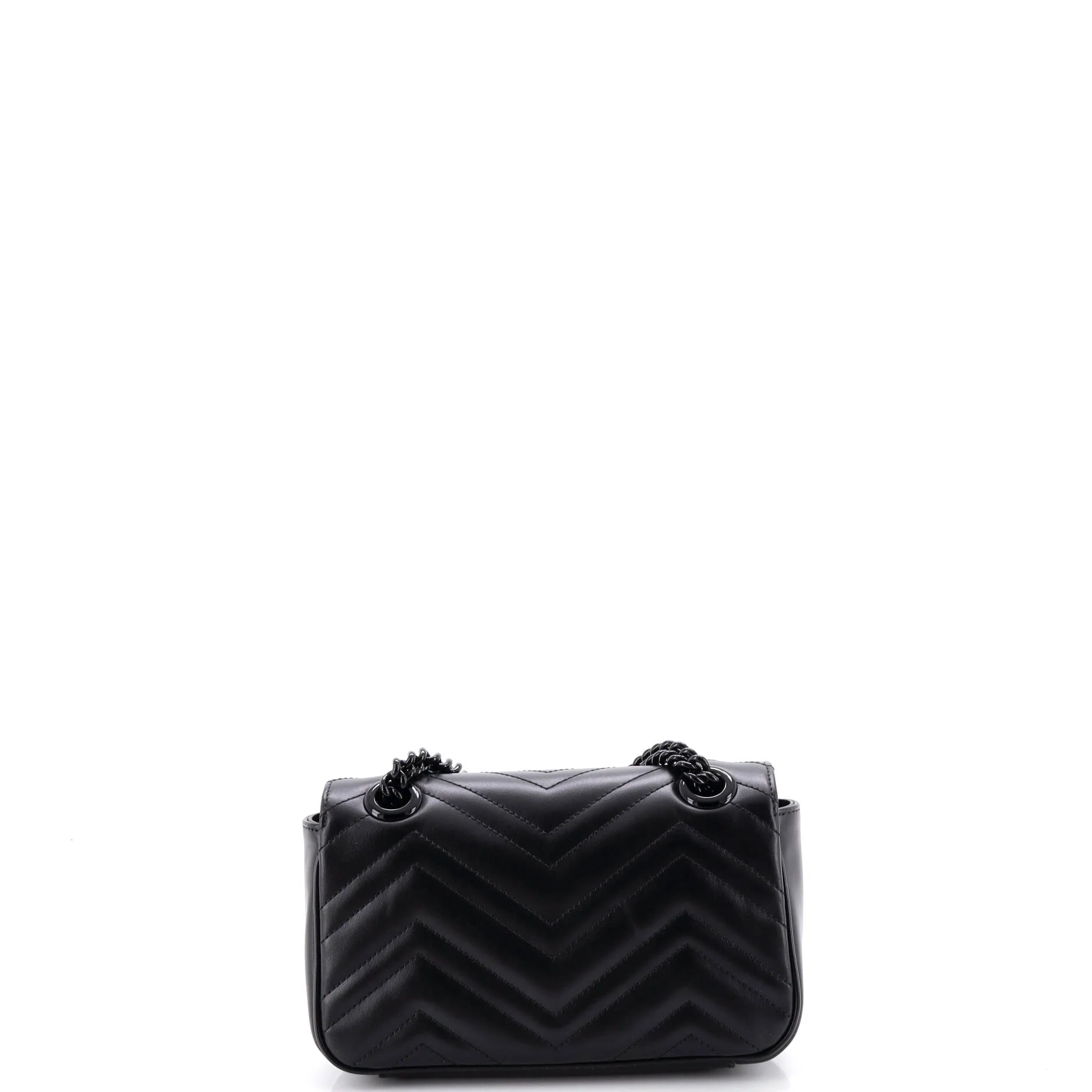 GG Marmont Monochrome Flap Bag Matelasse Leather Small - Image 3