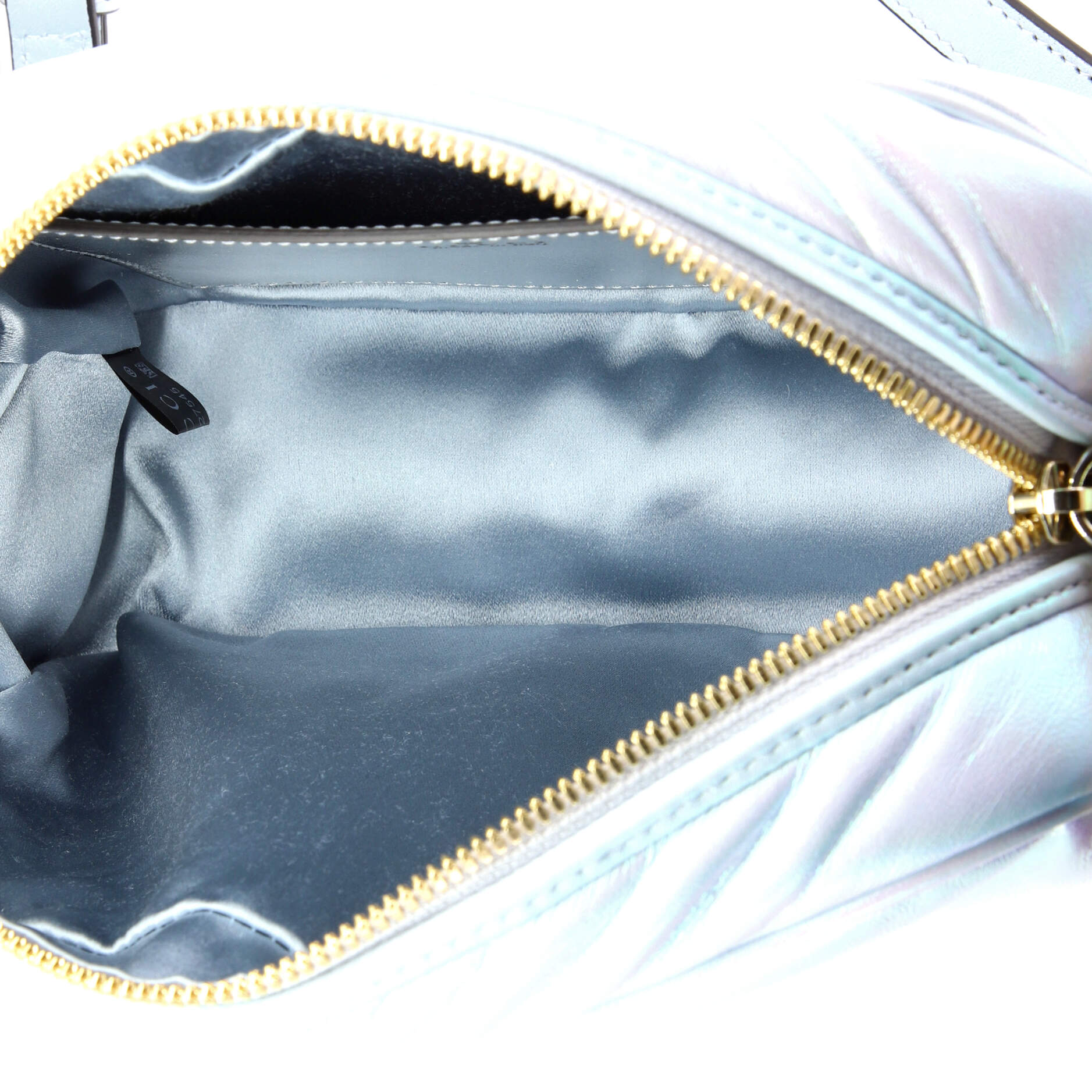 GG Marmont Shoulder Bag Chevron Iridescent Leather Small - Image 5