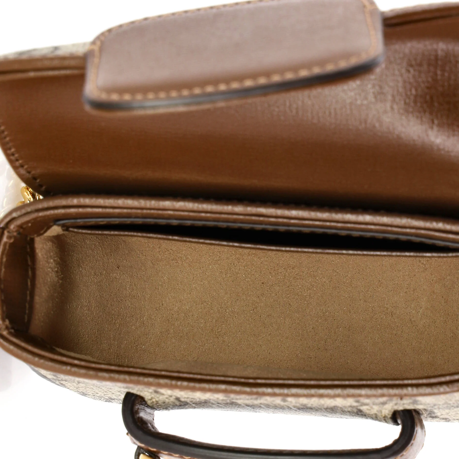 Horsebit 1955 Flap Wallet with Strap GG Coated Canvas - Image 5